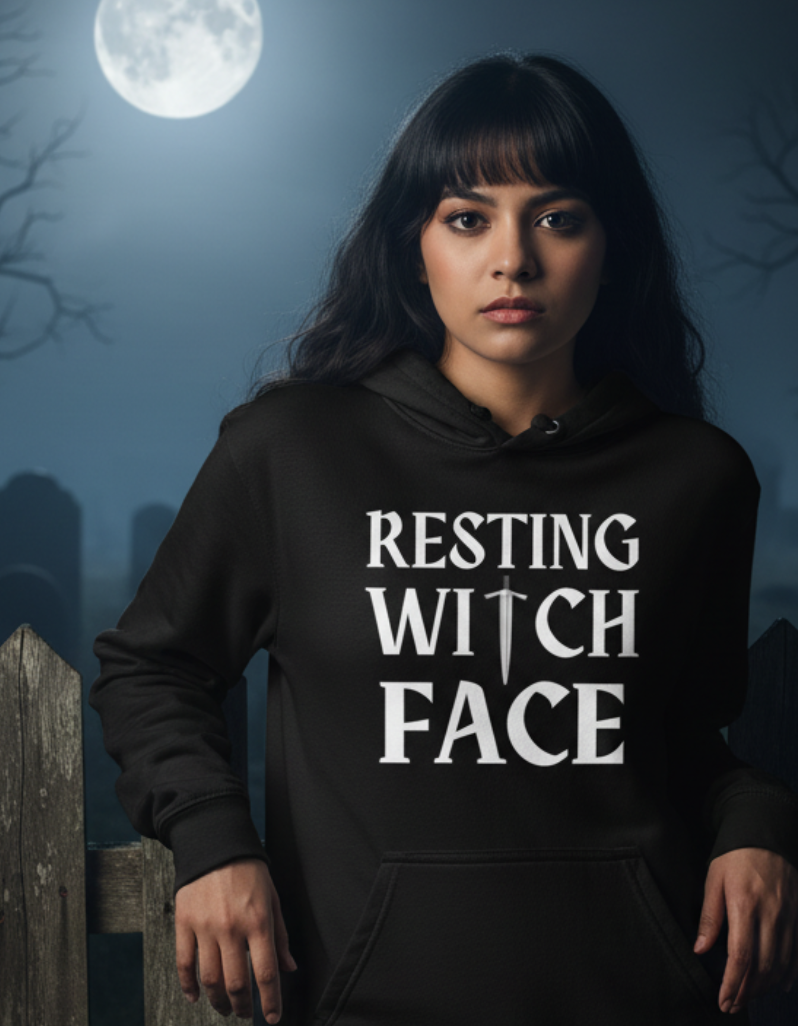 Resting Witch Face Hoodie product thumbnail image Resting Witch Face Hoodie product thumbnail image