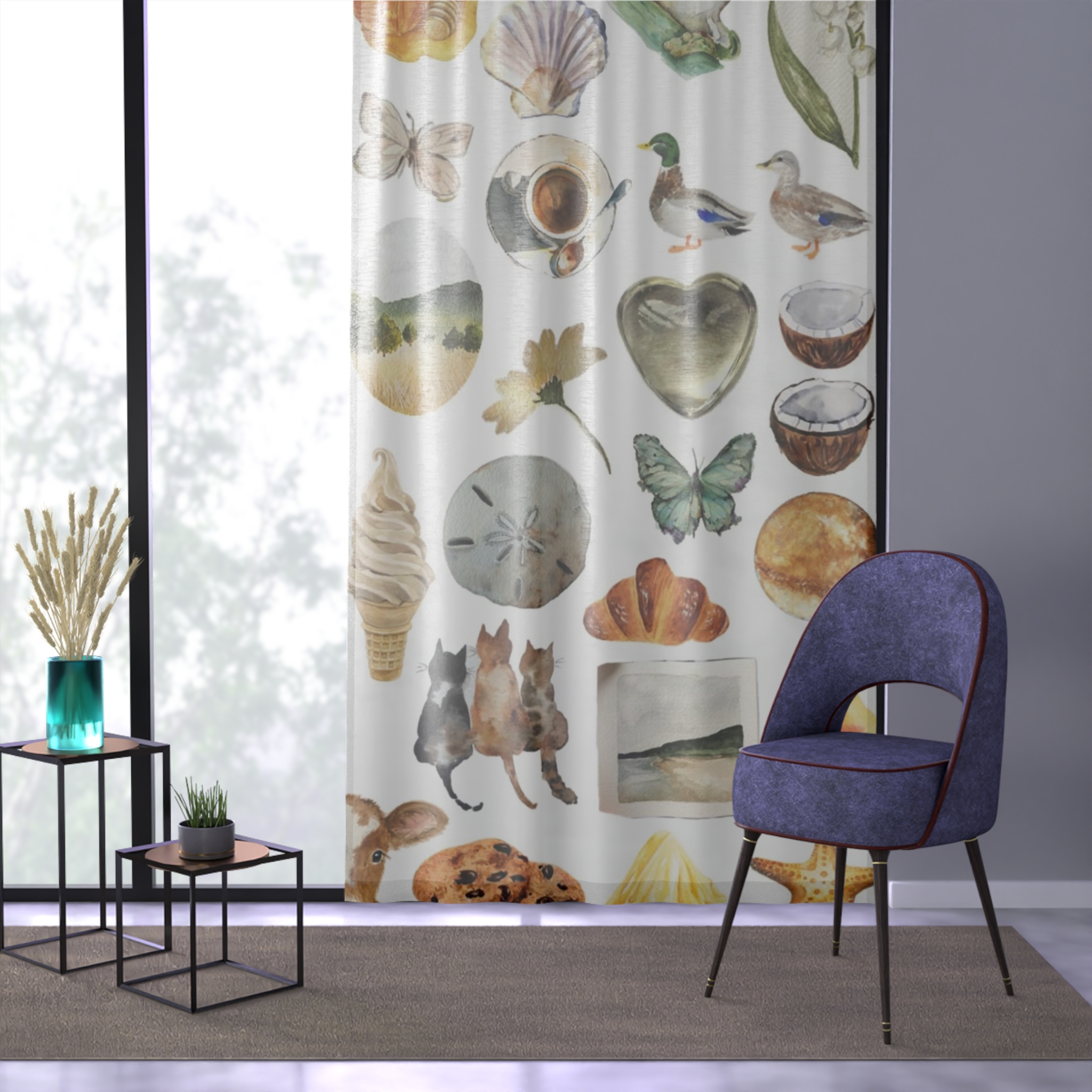 Personalized Sheer Window Curtain, Light & Airy Home, Semi-Transparent Drapes, Living Room Decor, Cozy, Soft Filtered Light, Custom Gift ideas product thumbnail image Personalized Sheer Window Curtain, Light & Airy Home, Semi-Transparent Drapes, Living Room Decor, Cozy, Soft Filtered Light, Custom Gift ideas product thumbnail image