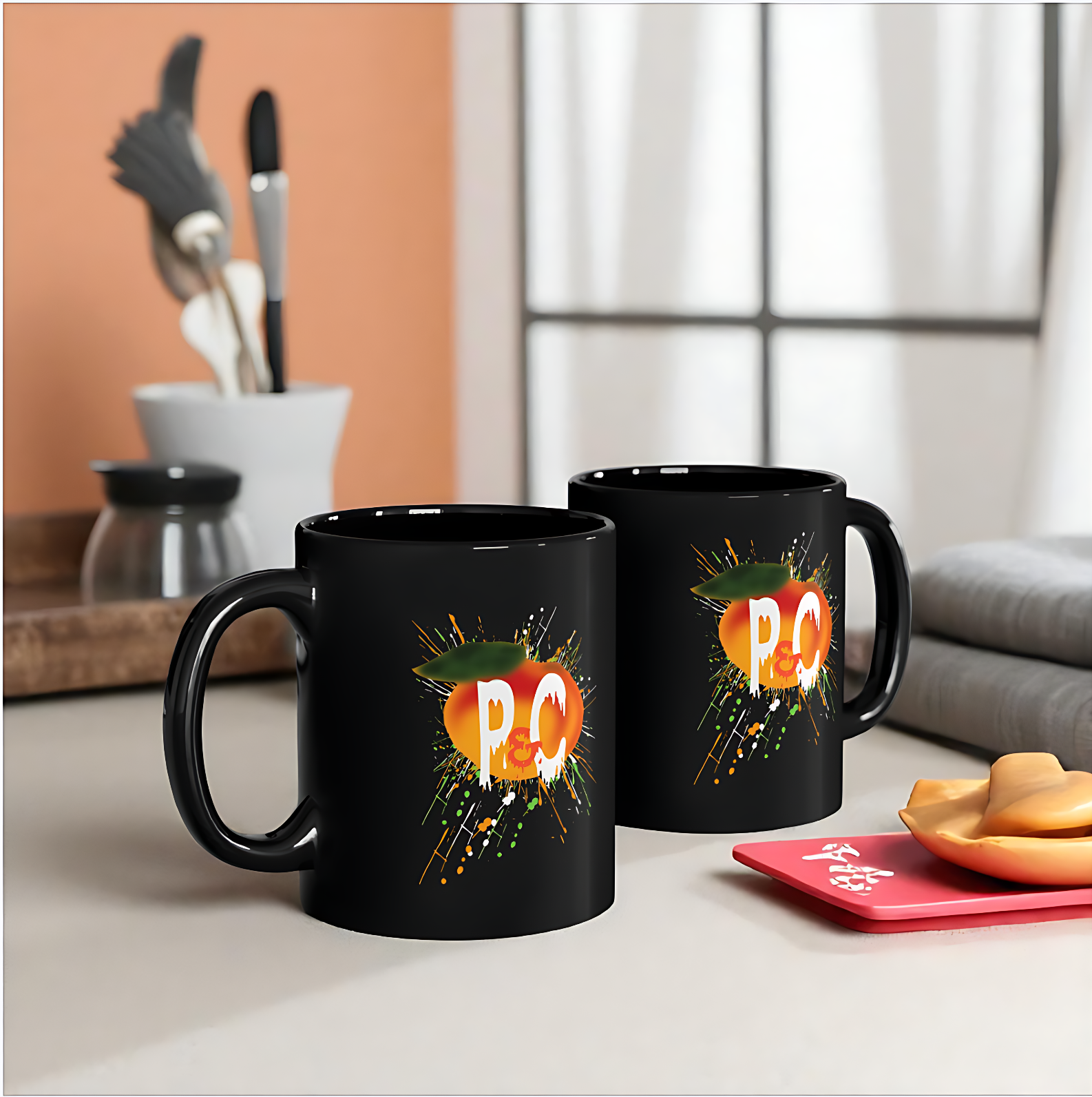 P & C Signature Splash Colors (Black) 11oz Black Mug product thumbnail image P & C Signature Splash Colors (Black) 11oz Black Mug product thumbnail image