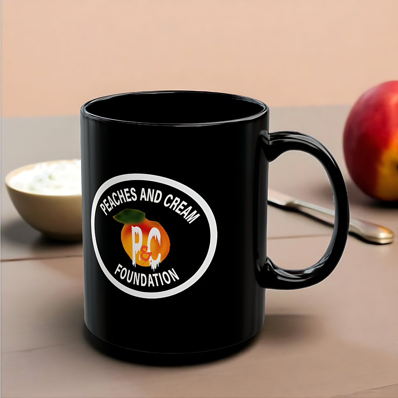 Peaches and Cream (PNCF) 11oz Black Mug product thumbnail image