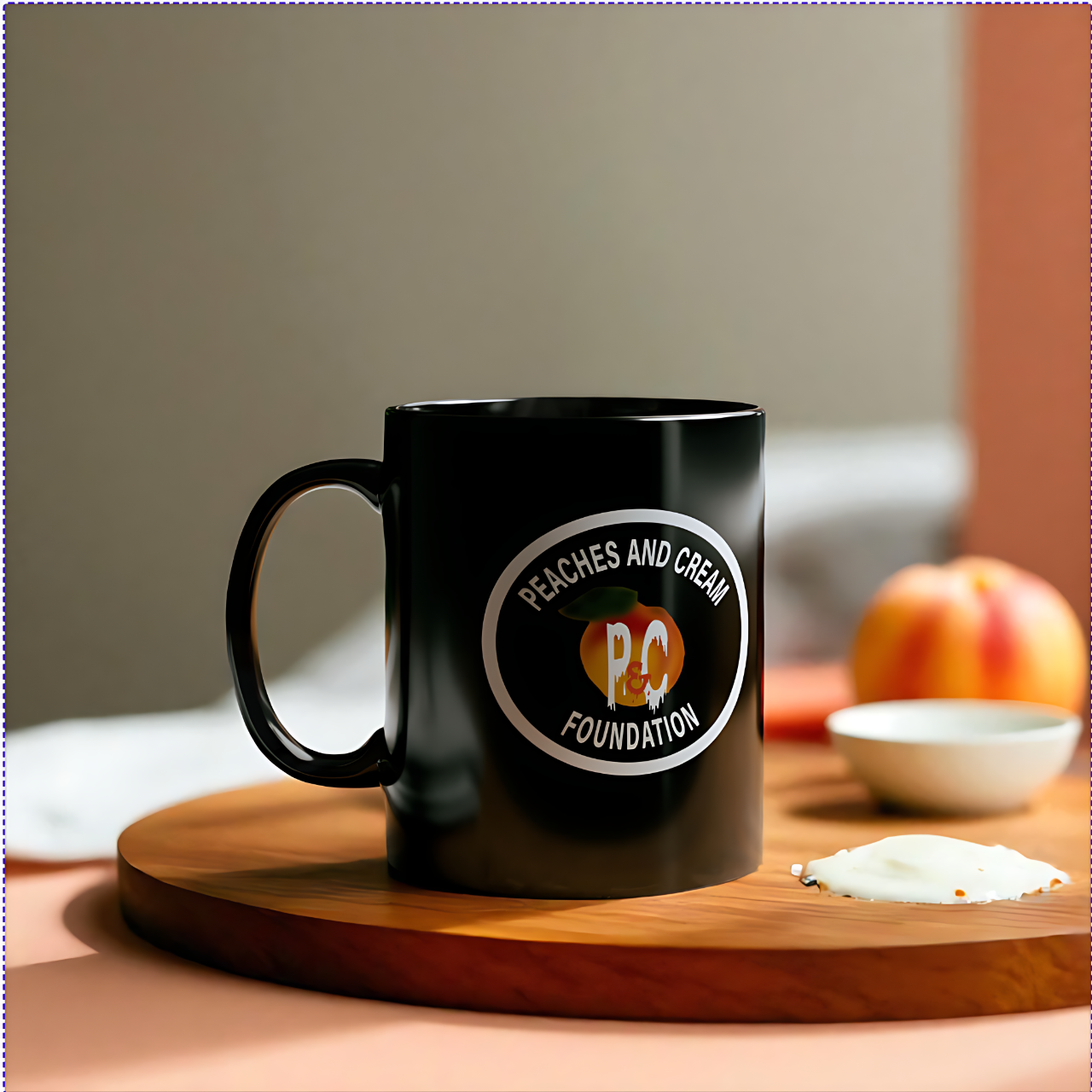 Peaches and Cream (PNCF) 11oz Black Mug product thumbnail image
