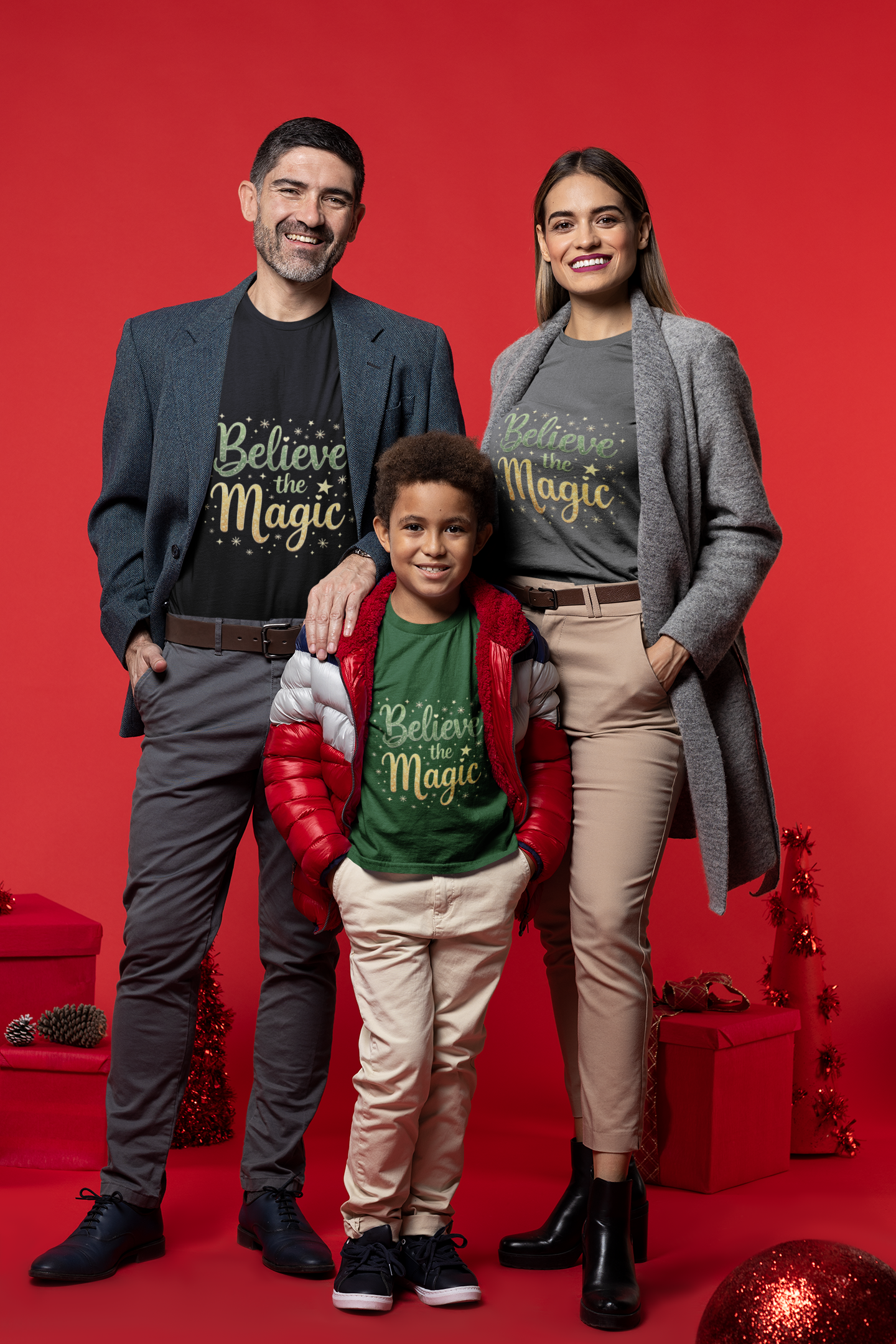 Magic Quote Unisex Cotton T-Shirt, 'Believe the Magic' product thumbnail image Magic Quote Unisex Cotton T-Shirt, 'Believe the Magic' product thumbnail image