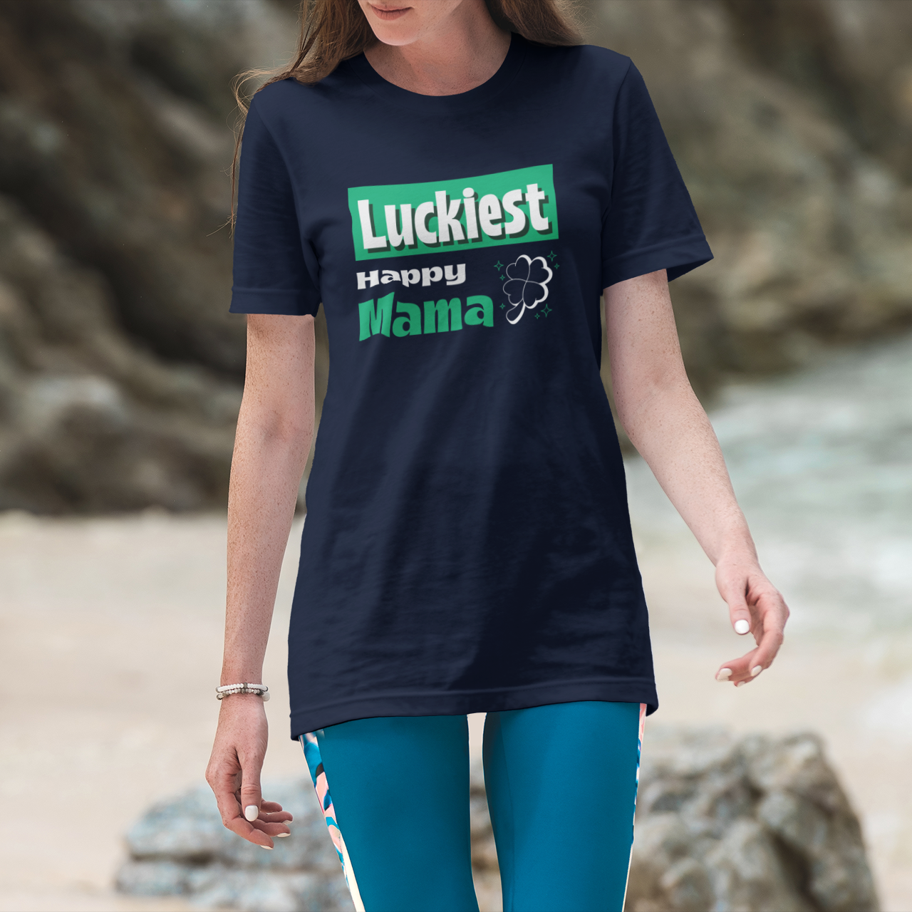 Luckiest Happy Mama Shirt product thumbnail image Luckiest Happy Mama Shirt product thumbnail image