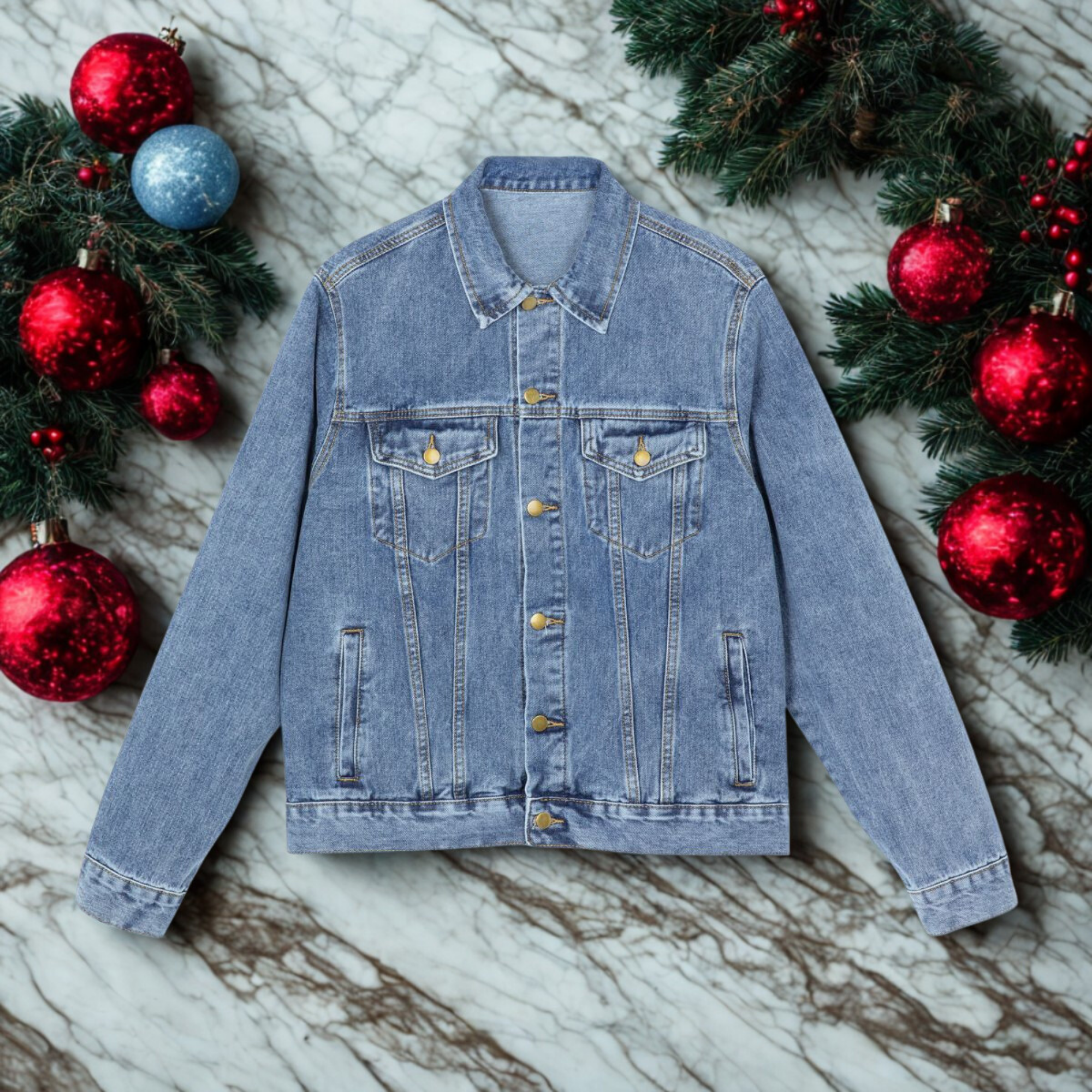 Freedom And Faith Patriotic Denim Jacket American Flag Cross Heart Design | Inspirational Men’s Jean Jacket | Faith & Freedom Gift for Him product thumbnail image Freedom And Faith Patriotic Denim Jacket American Flag Cross Heart Design | Inspirational Men’s Jean Jacket | Faith & Freedom Gift for Him product thumbnail image