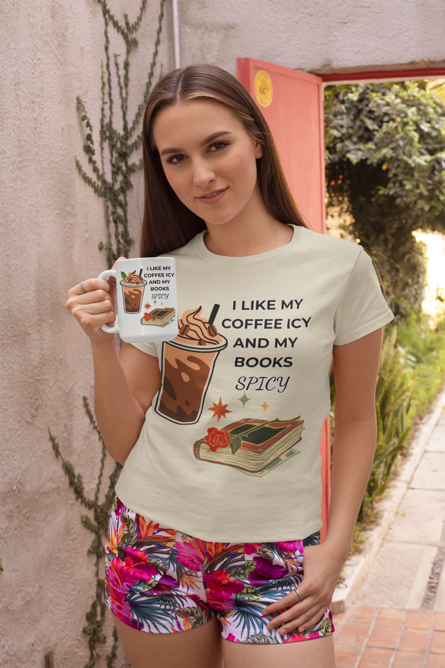 Spicy Coffee Lovers T-Shirt, Book Lover Gift, Reading Tee, Summer Shirt, Cozy Casual Wear product thumbnail image Spicy Coffee Lovers T-Shirt, Book Lover Gift, Reading Tee, Summer Shirt, Cozy Casual Wear product thumbnail image