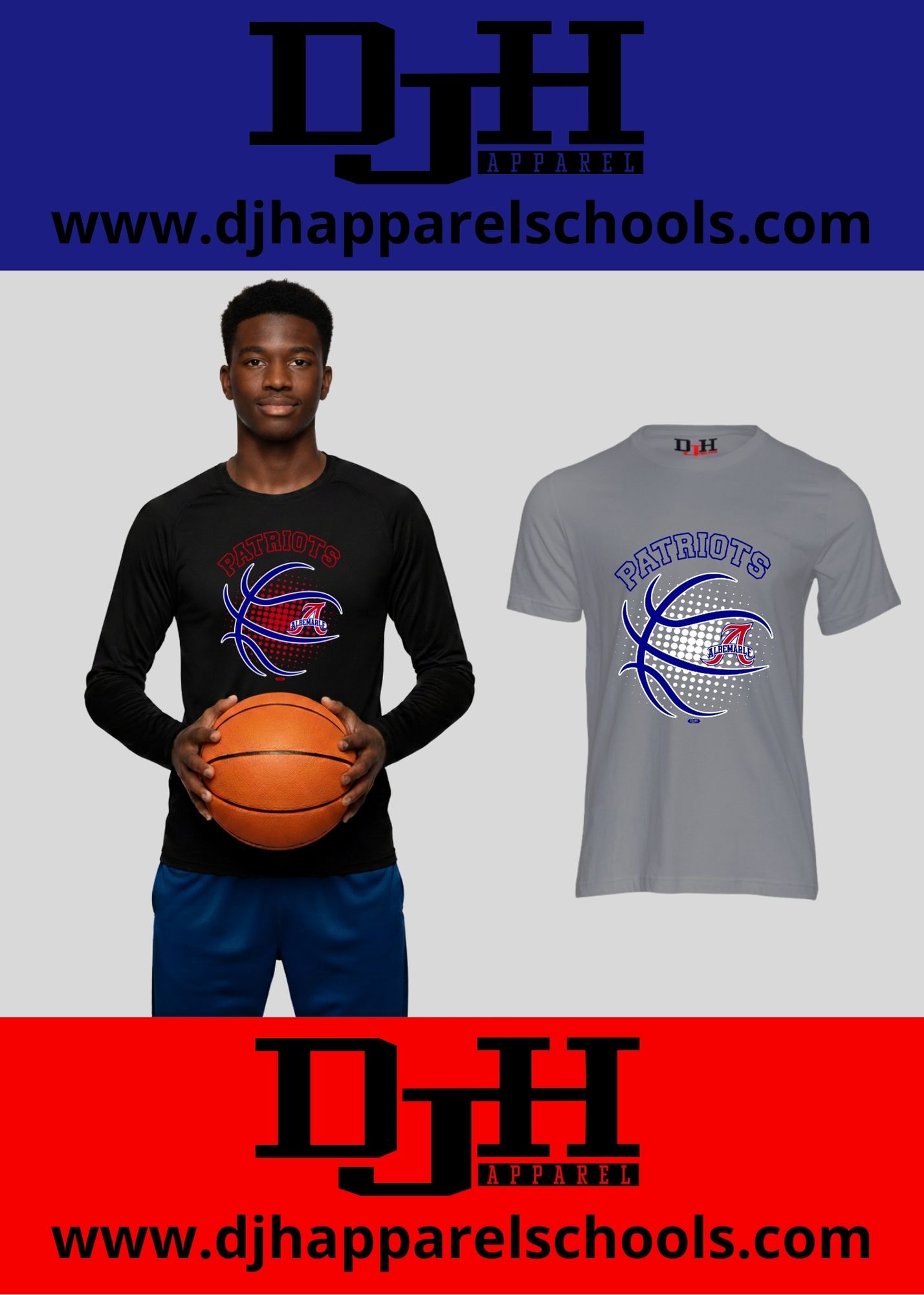 DJH APPAREL | Patriots Basketball Matrix T-shirt product thumbnail image DJH APPAREL | Patriots Basketball Matrix T-shirt product thumbnail image