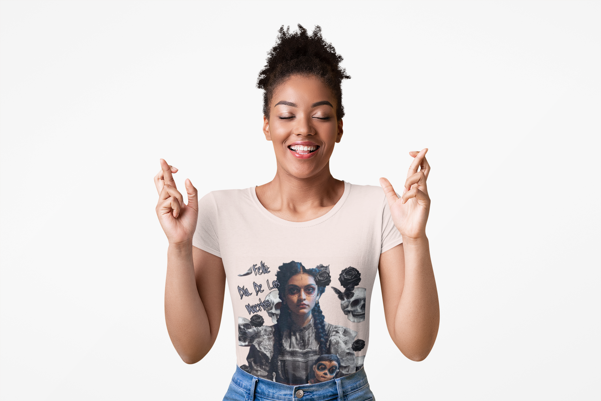 Día De Los Muertos Gothic Art Tee | Darkly Elegant Sugar Skull Girl | Cute, Sassy, and Hauntingly Beautiful product thumbnail image Día De Los Muertos Gothic Art Tee | Darkly Elegant Sugar Skull Girl | Cute, Sassy, and Hauntingly Beautiful product thumbnail image