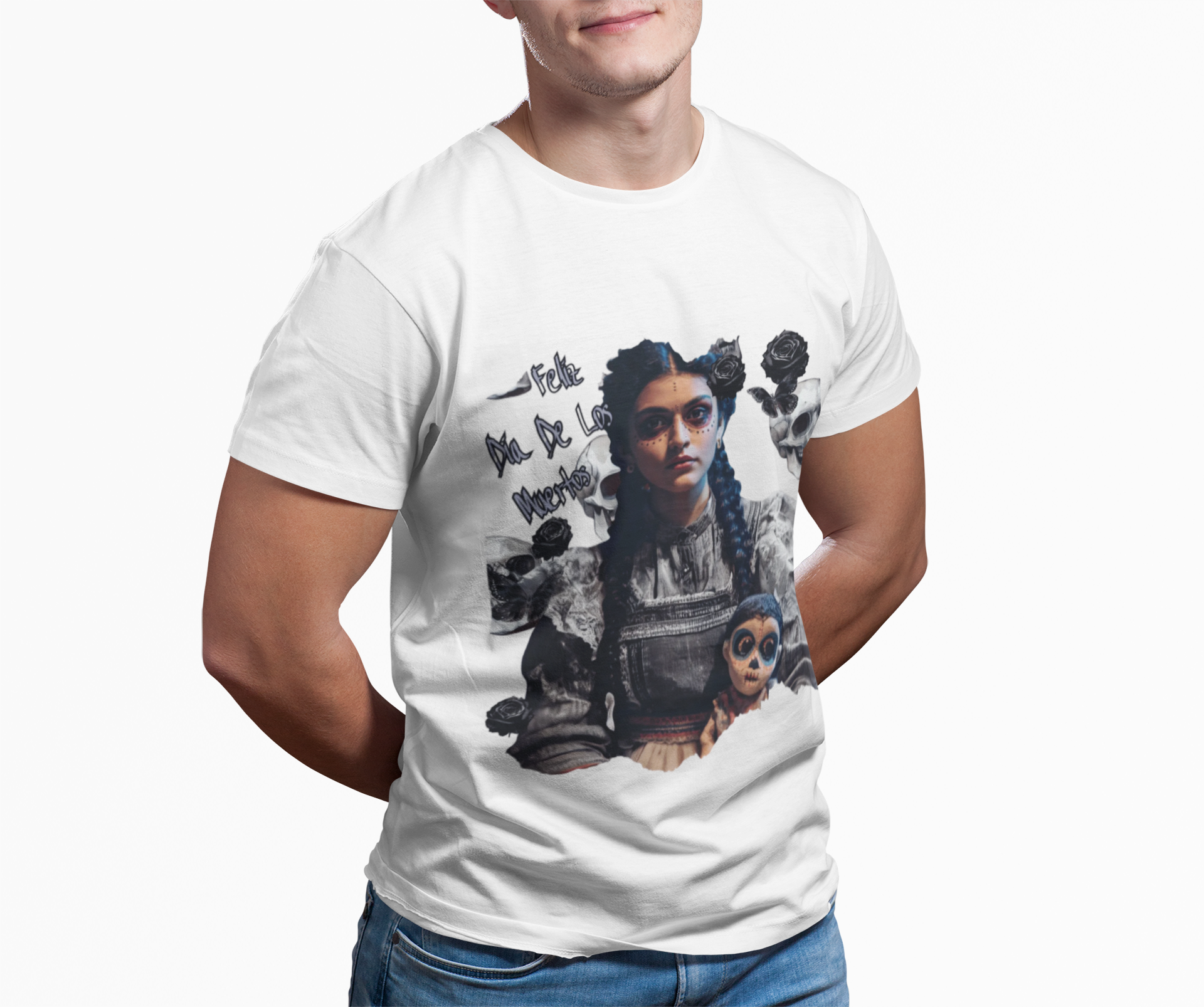Día De Los Muertos Gothic Art Tee | Darkly Elegant Sugar Skull Girl | Cute, Sassy, and Hauntingly Beautiful product thumbnail image Día De Los Muertos Gothic Art Tee | Darkly Elegant Sugar Skull Girl | Cute, Sassy, and Hauntingly Beautiful product thumbnail image