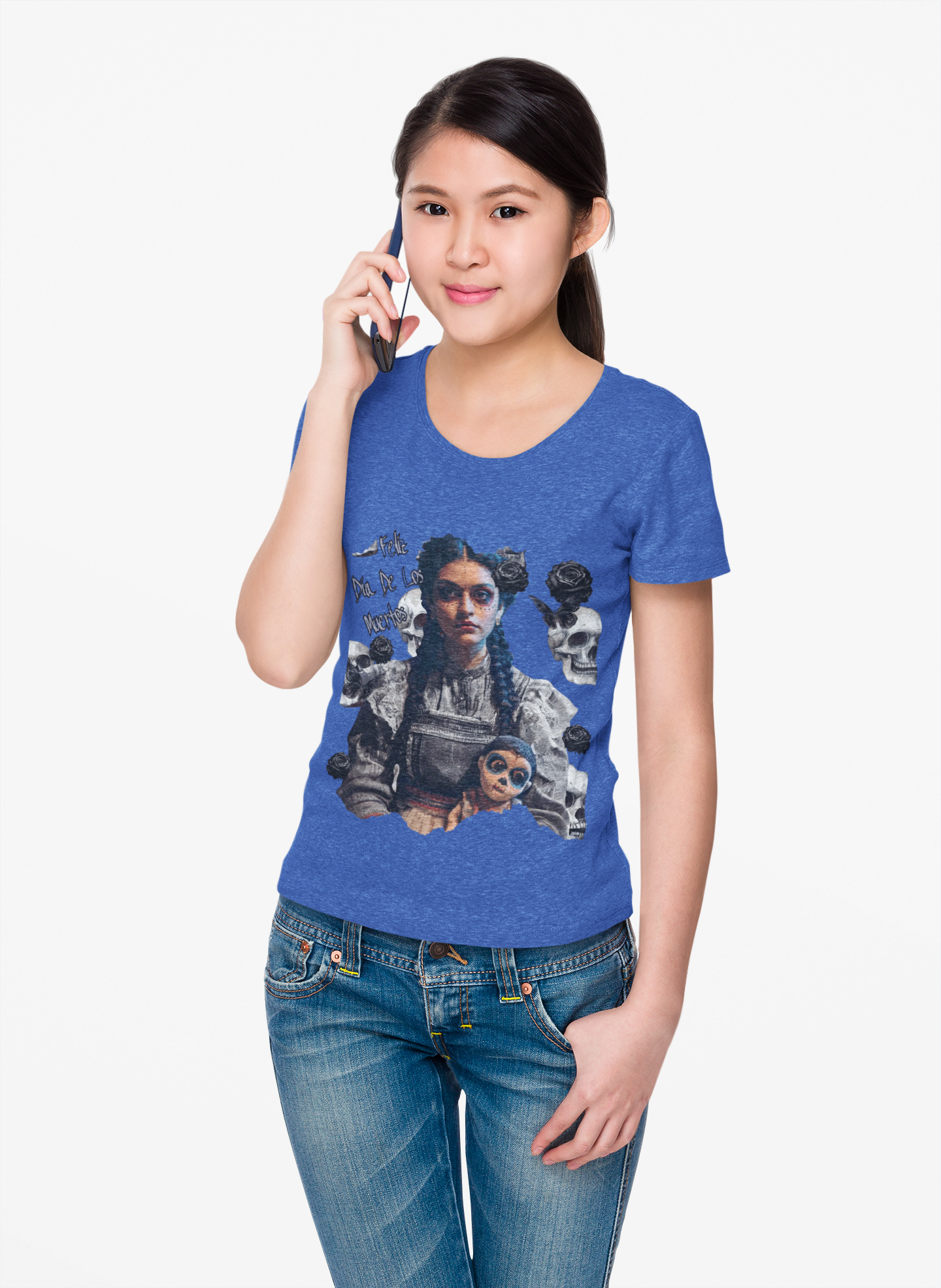 Día De Los Muertos Gothic Art Tee | Darkly Elegant Sugar Skull Girl | Cute, Sassy, and Hauntingly Beautiful product thumbnail image Día De Los Muertos Gothic Art Tee | Darkly Elegant Sugar Skull Girl | Cute, Sassy, and Hauntingly Beautiful product thumbnail image