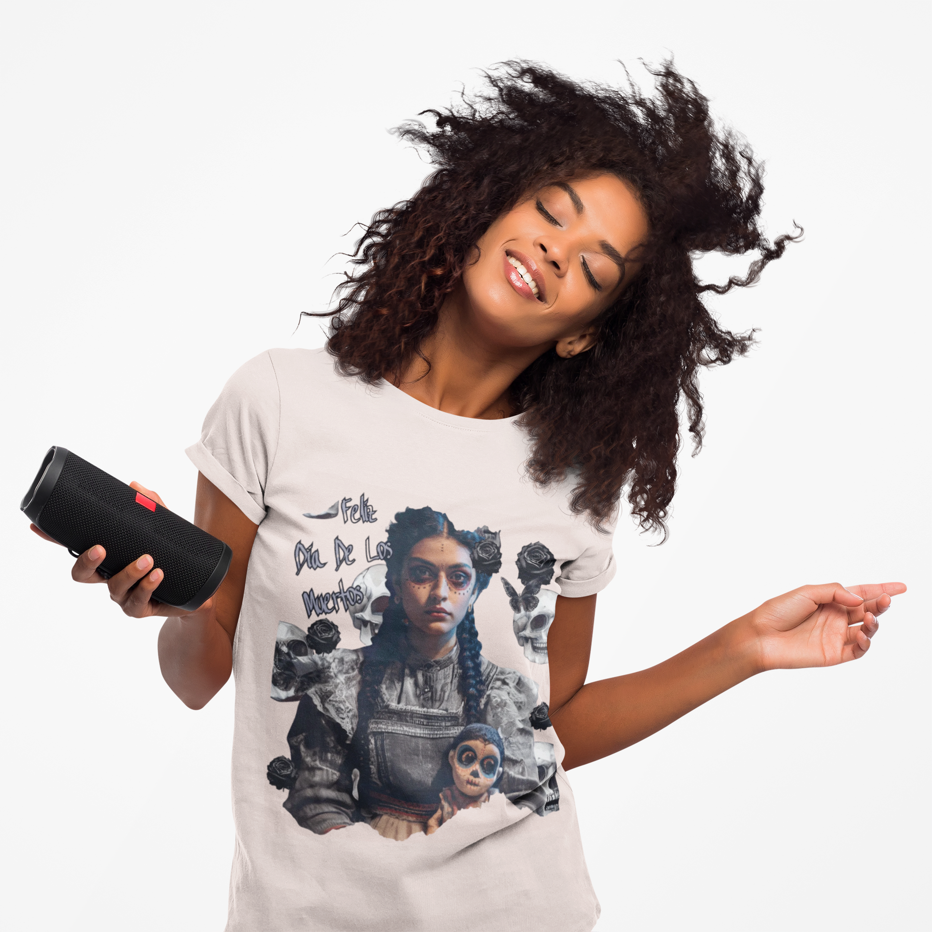 Día De Los Muertos Gothic Art Tee | Darkly Elegant Sugar Skull Girl | Cute, Sassy, and Hauntingly Beautiful product thumbnail image Día De Los Muertos Gothic Art Tee | Darkly Elegant Sugar Skull Girl | Cute, Sassy, and Hauntingly Beautiful product thumbnail image