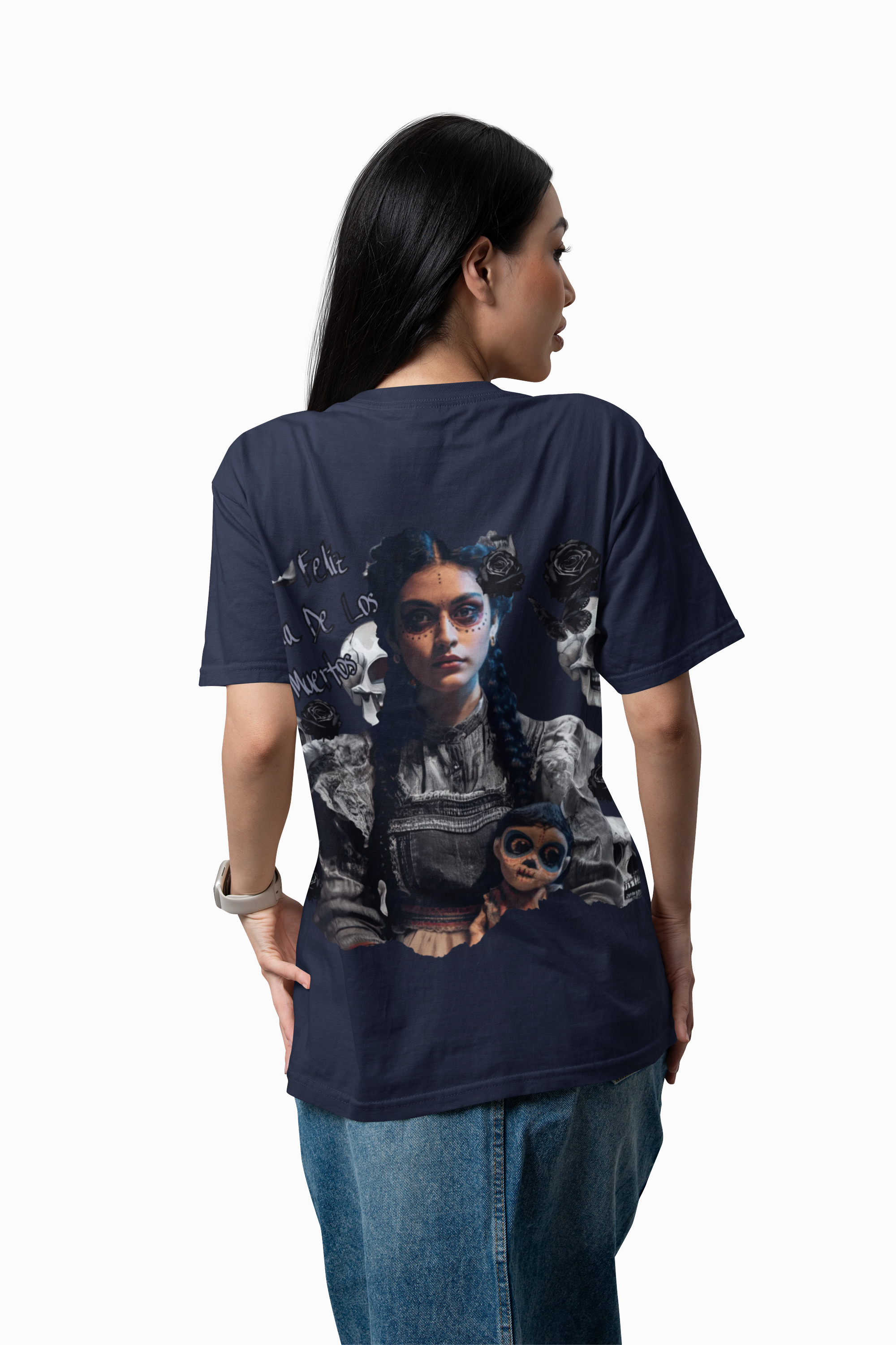 Día De Los Muertos Gothic Art Tee | Darkly Elegant Sugar Skull Girl | Cute, Sassy, and Hauntingly Beautiful product thumbnail image Día De Los Muertos Gothic Art Tee | Darkly Elegant Sugar Skull Girl | Cute, Sassy, and Hauntingly Beautiful product thumbnail image