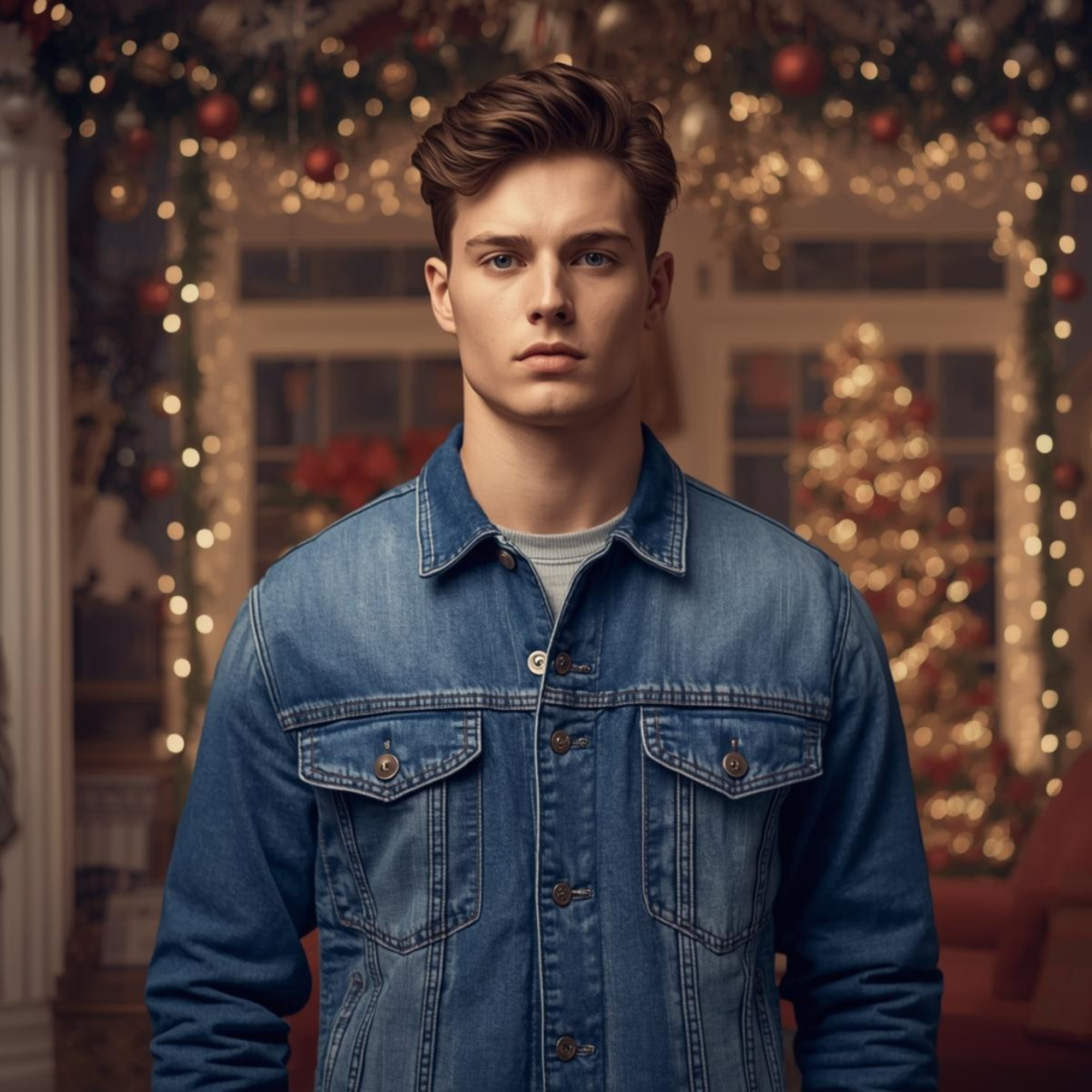 Men's Denim Jacket with Faith Design | Casual Everyday Wear, Summer Nights, Perfect for Outdoor Events, Gifts for Him, Festival Fashion product thumbnail image Men's Denim Jacket with Faith Design | Casual Everyday Wear, Summer Nights, Perfect for Outdoor Events, Gifts for Him, Festival Fashion product thumbnail image