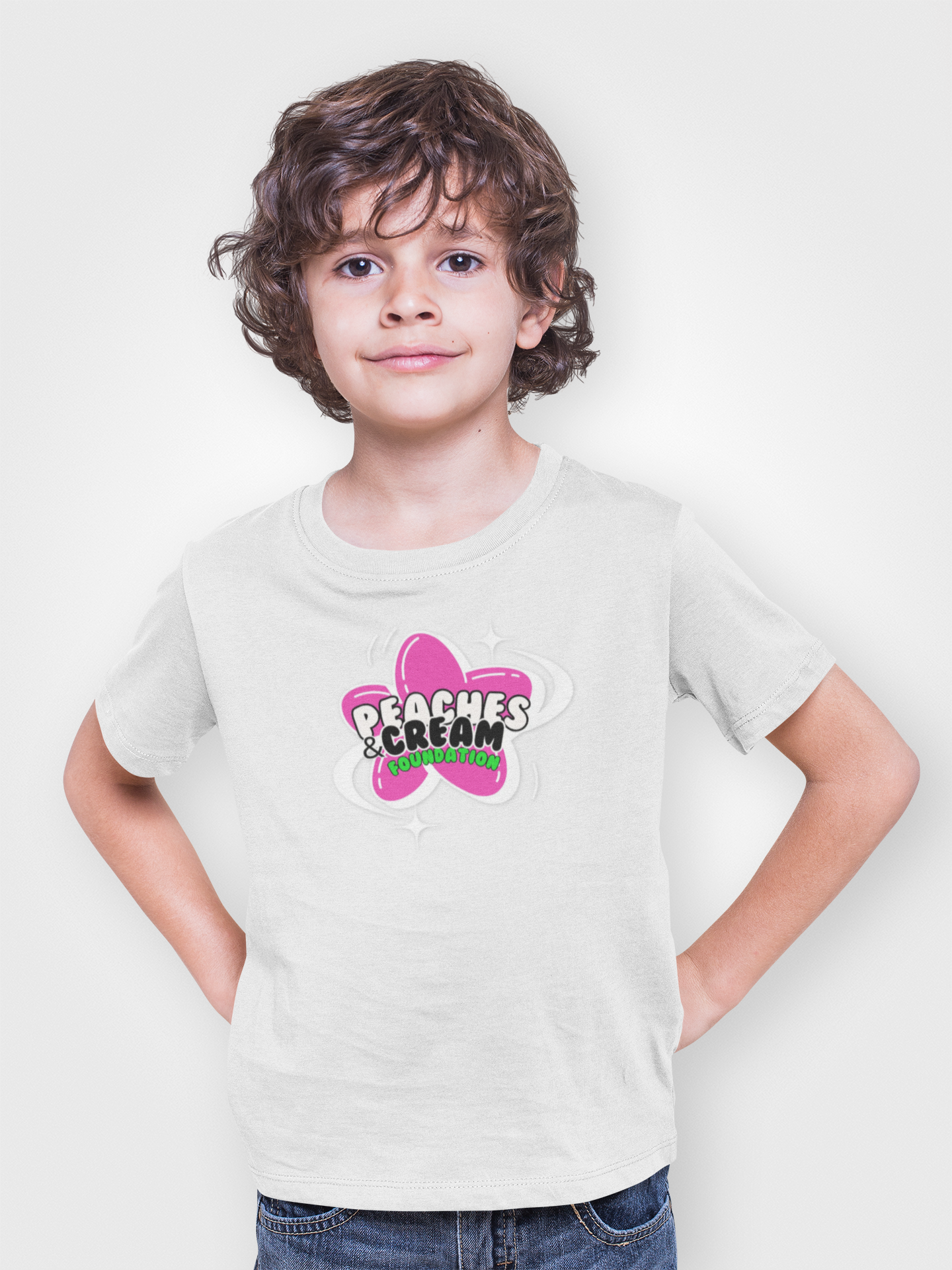 Peaches & Cream Pink Star Kids Tee product thumbnail image Peaches & Cream Pink Star Kids Tee product thumbnail image
