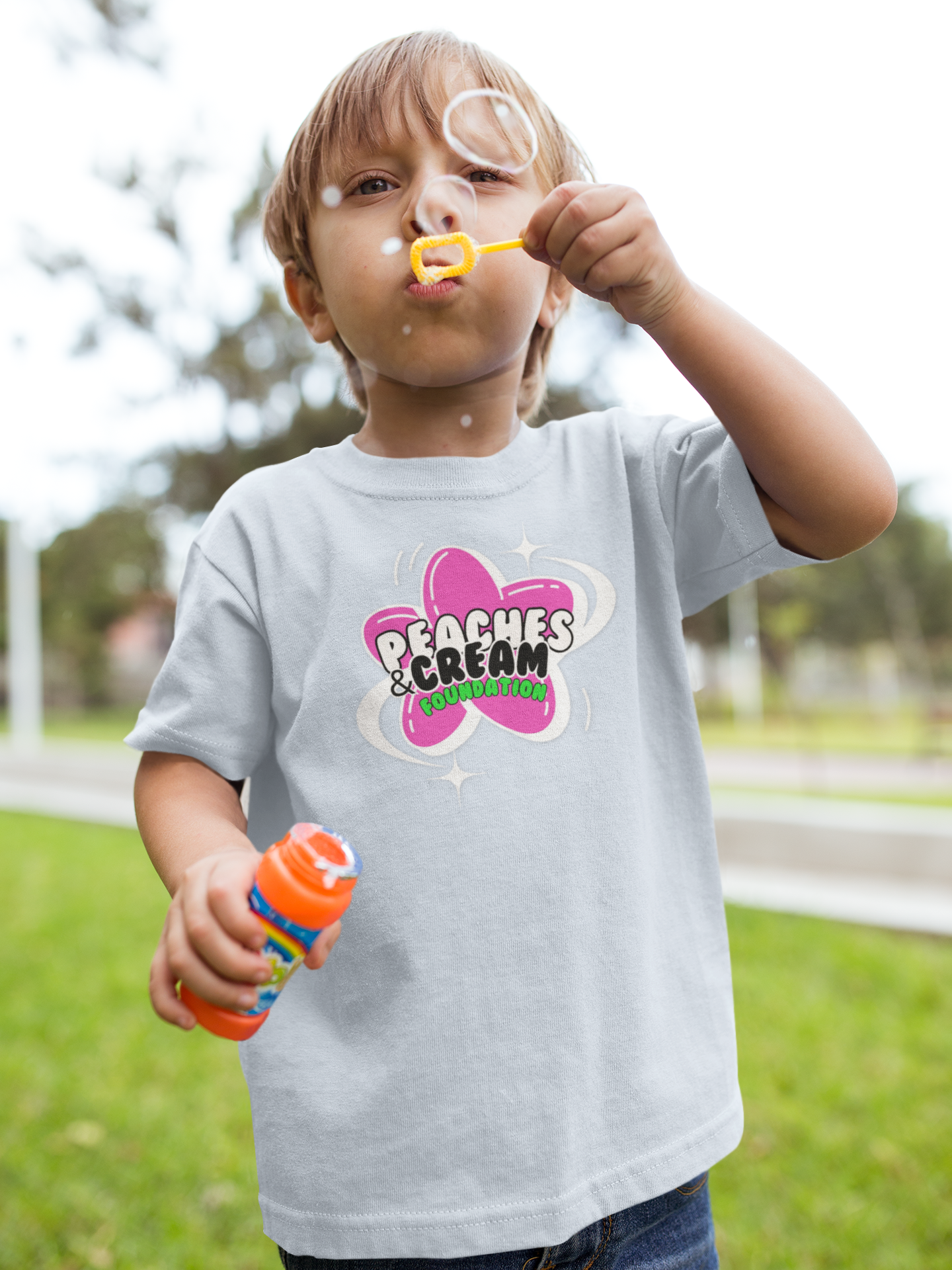 Peaches &amp; Cream Pink Star Kids Tee  product thumbnail image