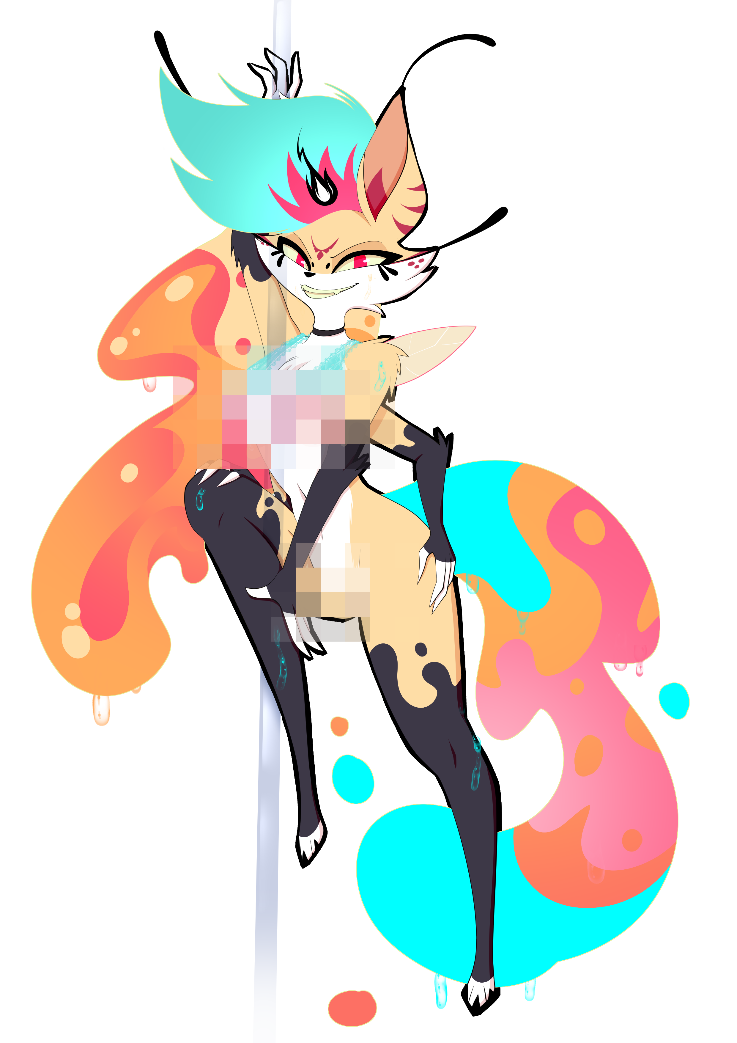 Fox Bee Girl - Pinup Sticker