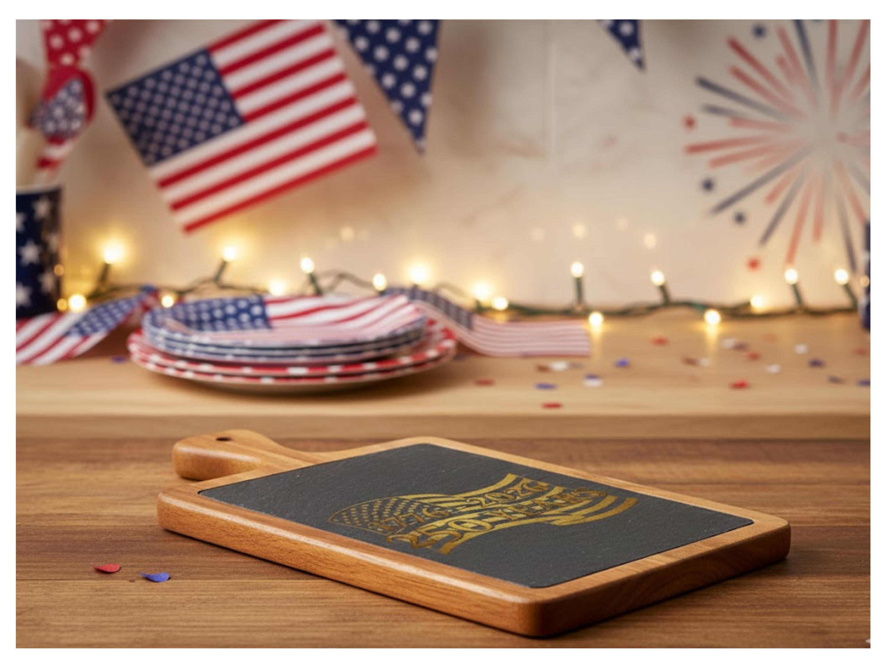 1776-2026 | 250 Years of Liberty - Engraved Charcuterie Board - 250 Years Celebration of America - American Flag product thumbnail image 1776-2026 | 250 Years of Liberty - Engraved Charcuterie Board - 250 Years Celebration of America - American Flag product thumbnail image