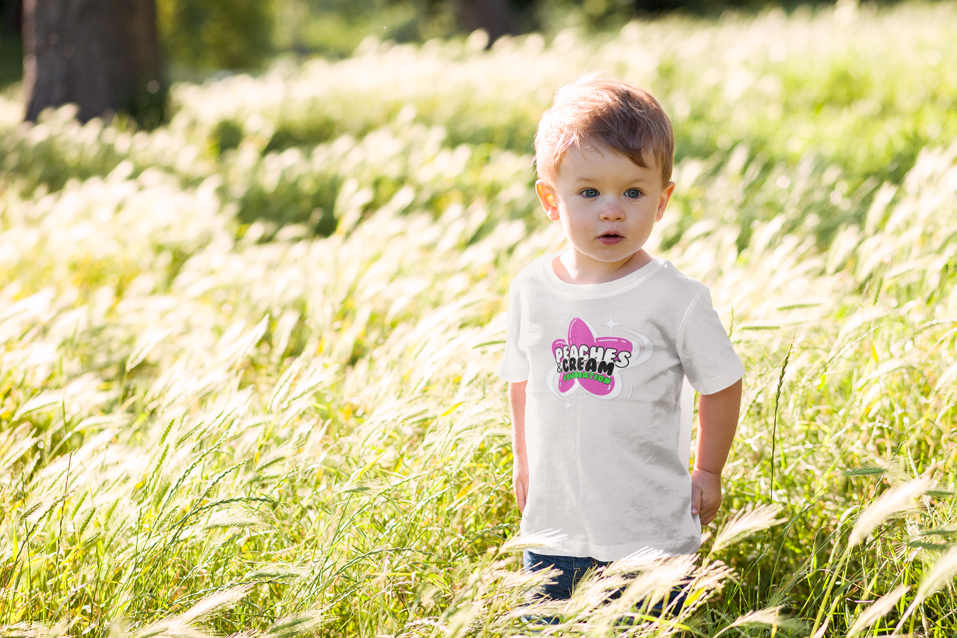 Peaches &amp; Cream Pink Star Infant Tee product thumbnail image