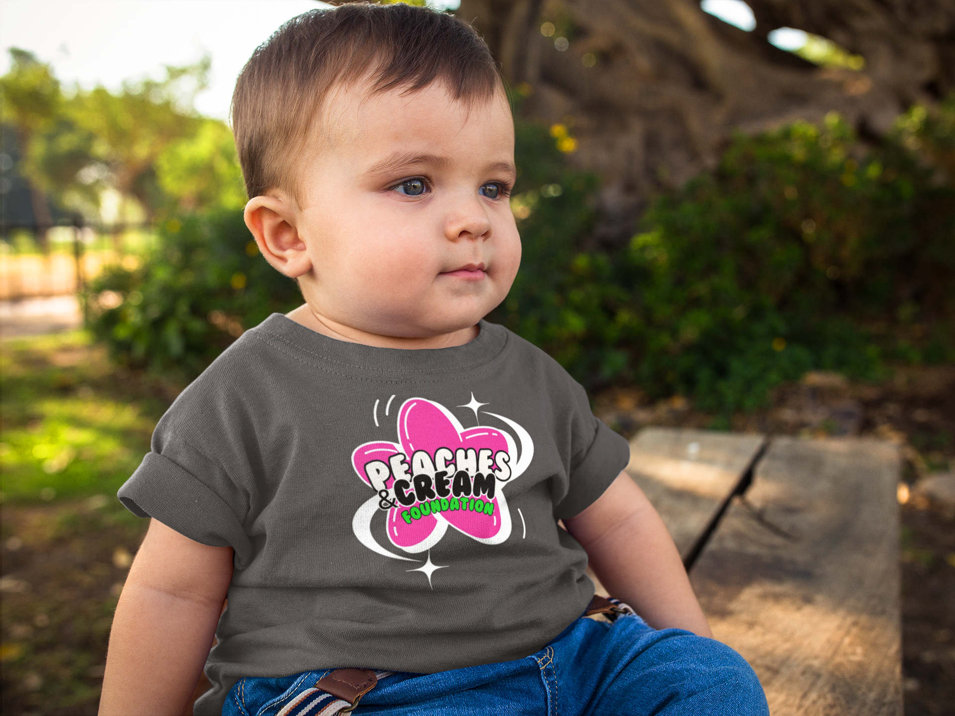 Peaches &amp; Cream Pink Star Infant Tee