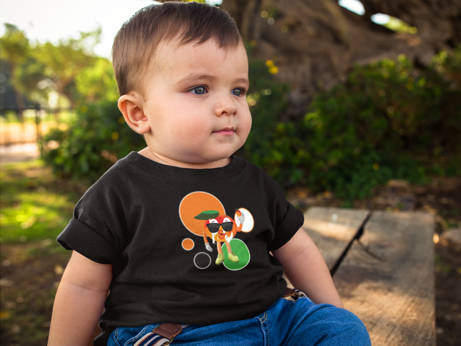 Peach Sunglasses Toddler Short Sleeve Tee product thumbnail image