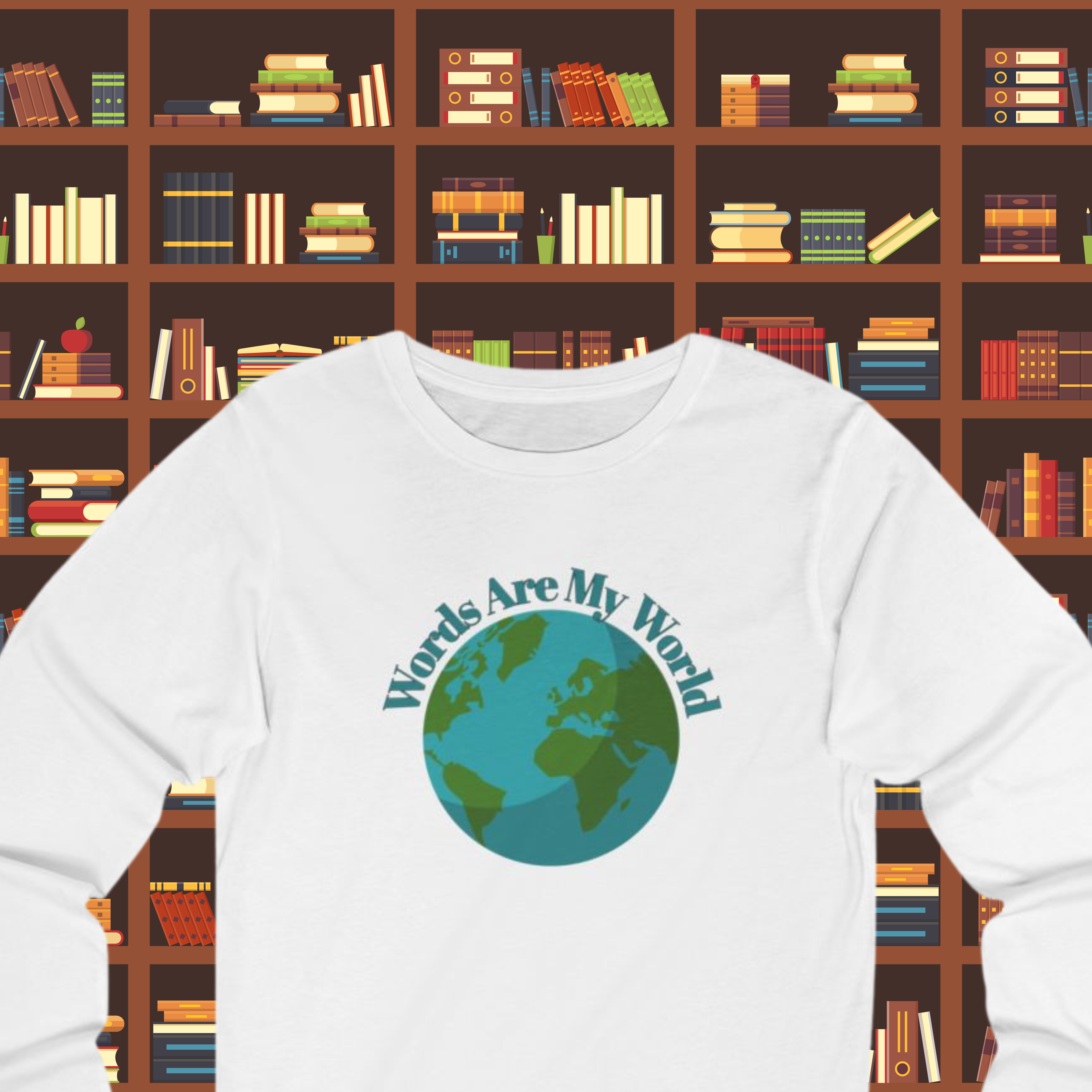 Earth-Themed Unisex Long Sleeve Tee - Perfect for Book Lovers, Eco-Conscious Gifts, Everyday Casual Wear, Earth Day Apparel, Gifts for [...]