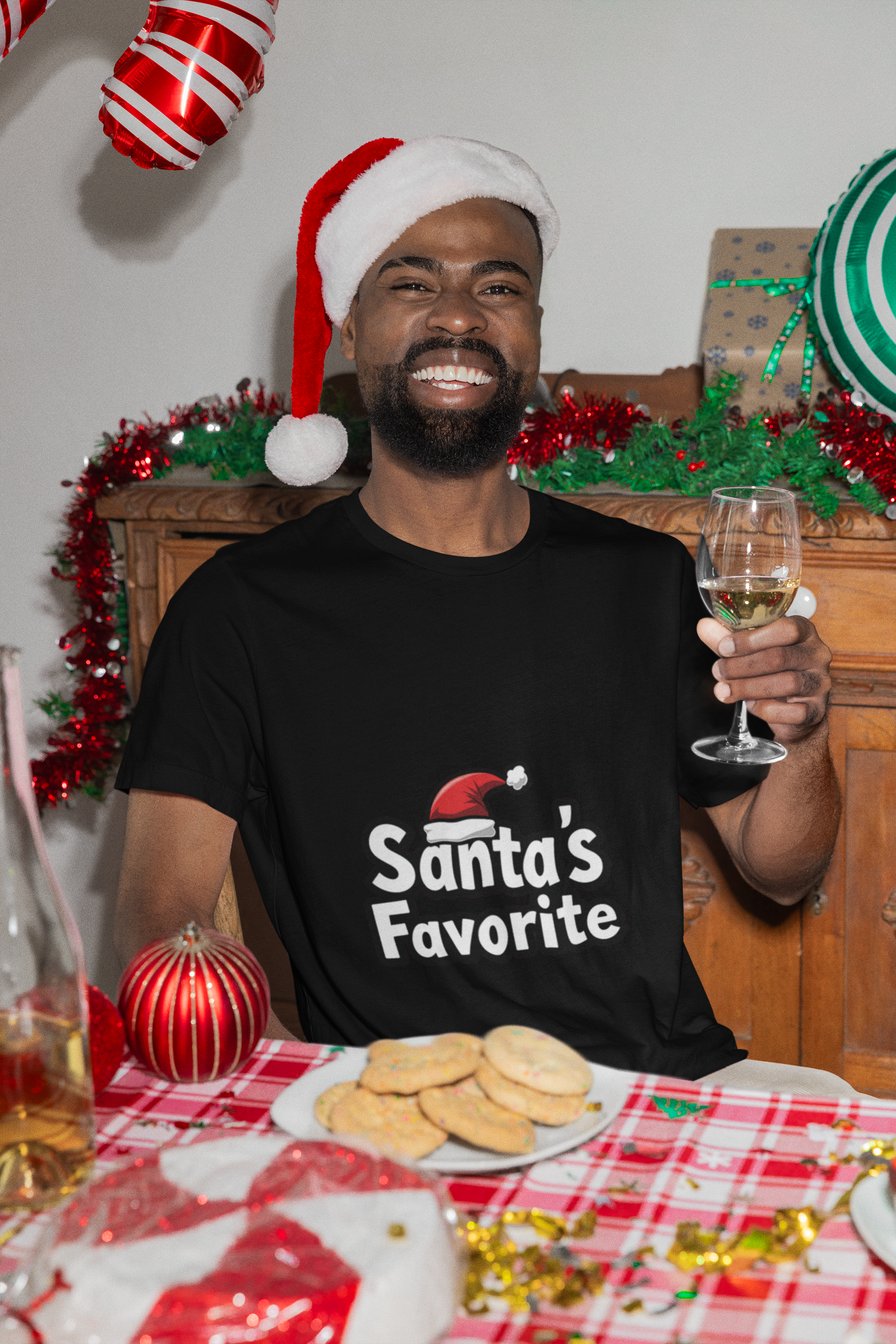 Cotton 'Merry & Bright' Unisex T-Shirt. product thumbnail image Cotton 'Merry & Bright' Unisex T-Shirt. product thumbnail image