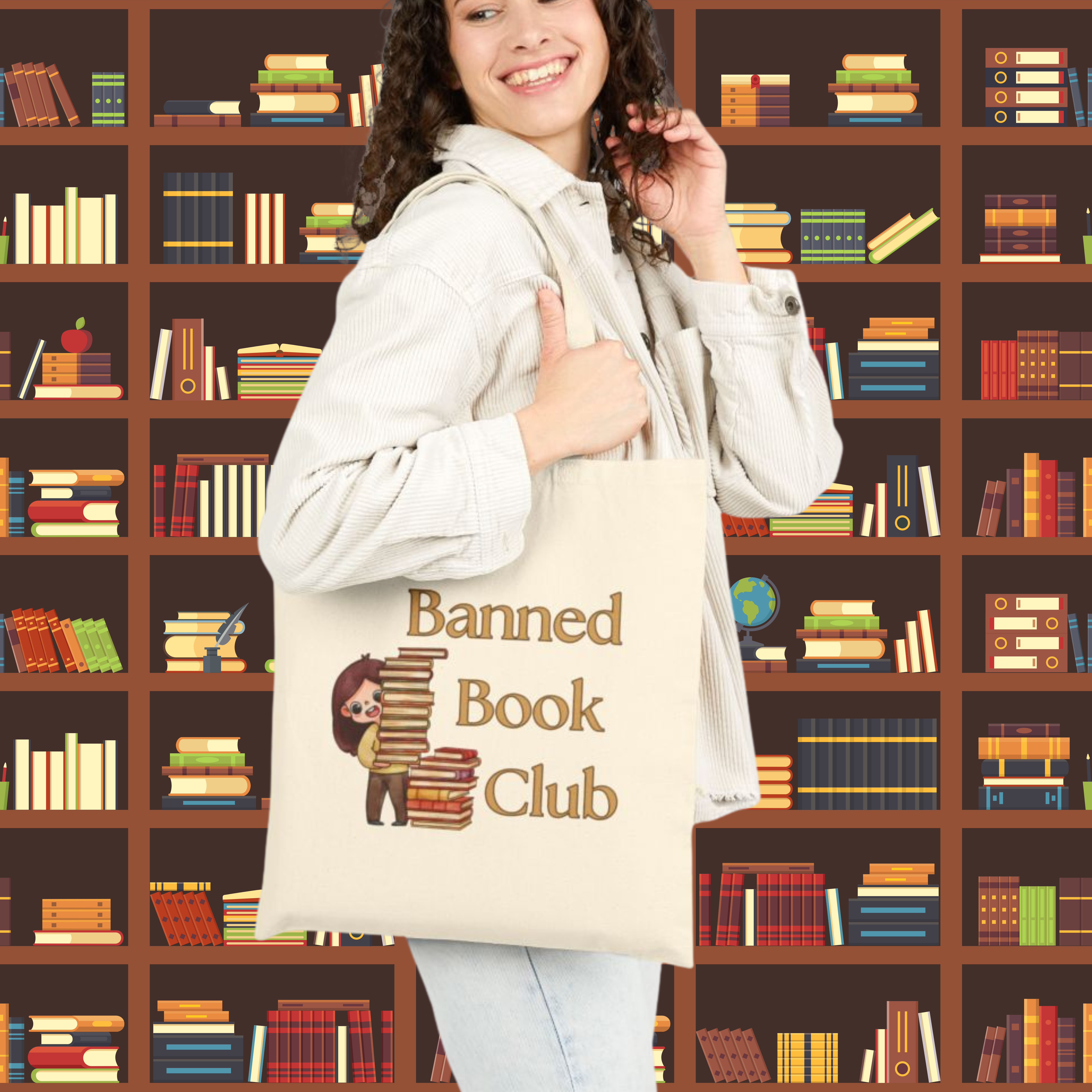 Banned Book Club Tote Bag - Literary Gift, Eco-Friendly Shopping Bag, Book Lover's Accessory, Reading Enthusiast Tote, Unique Gift Idea product thumbnail image Banned Book Club Tote Bag - Literary Gift, Eco-Friendly Shopping Bag, Book Lover's Accessory, Reading Enthusiast Tote, Unique Gift Idea product thumbnail image