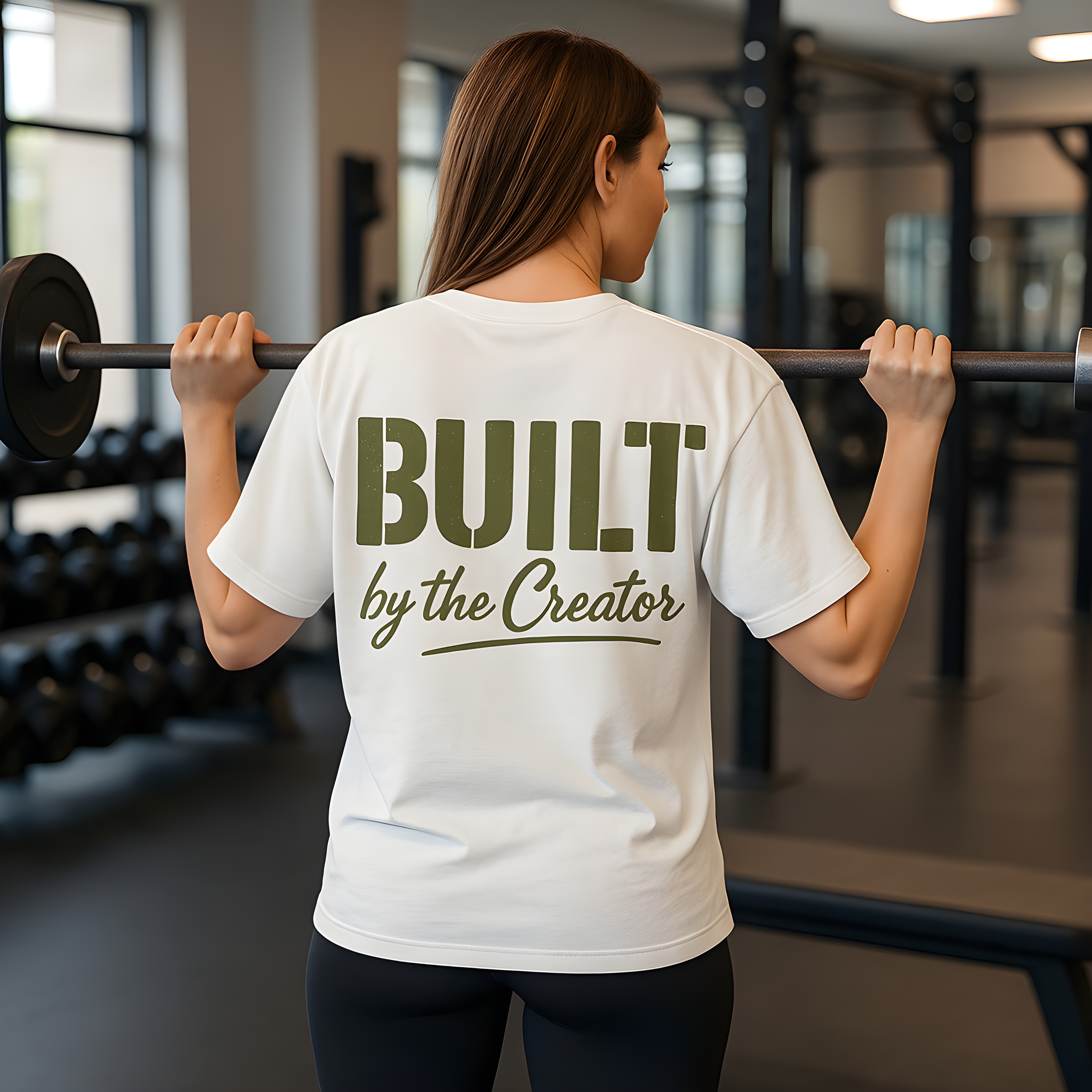 Built by the Creator Christian Workout Shirt – Faith and Fitness Oversized Boxy Tee, Ephesians 2:10 Gym Shirt, Christian Apparel for Men and Women product thumbnail image