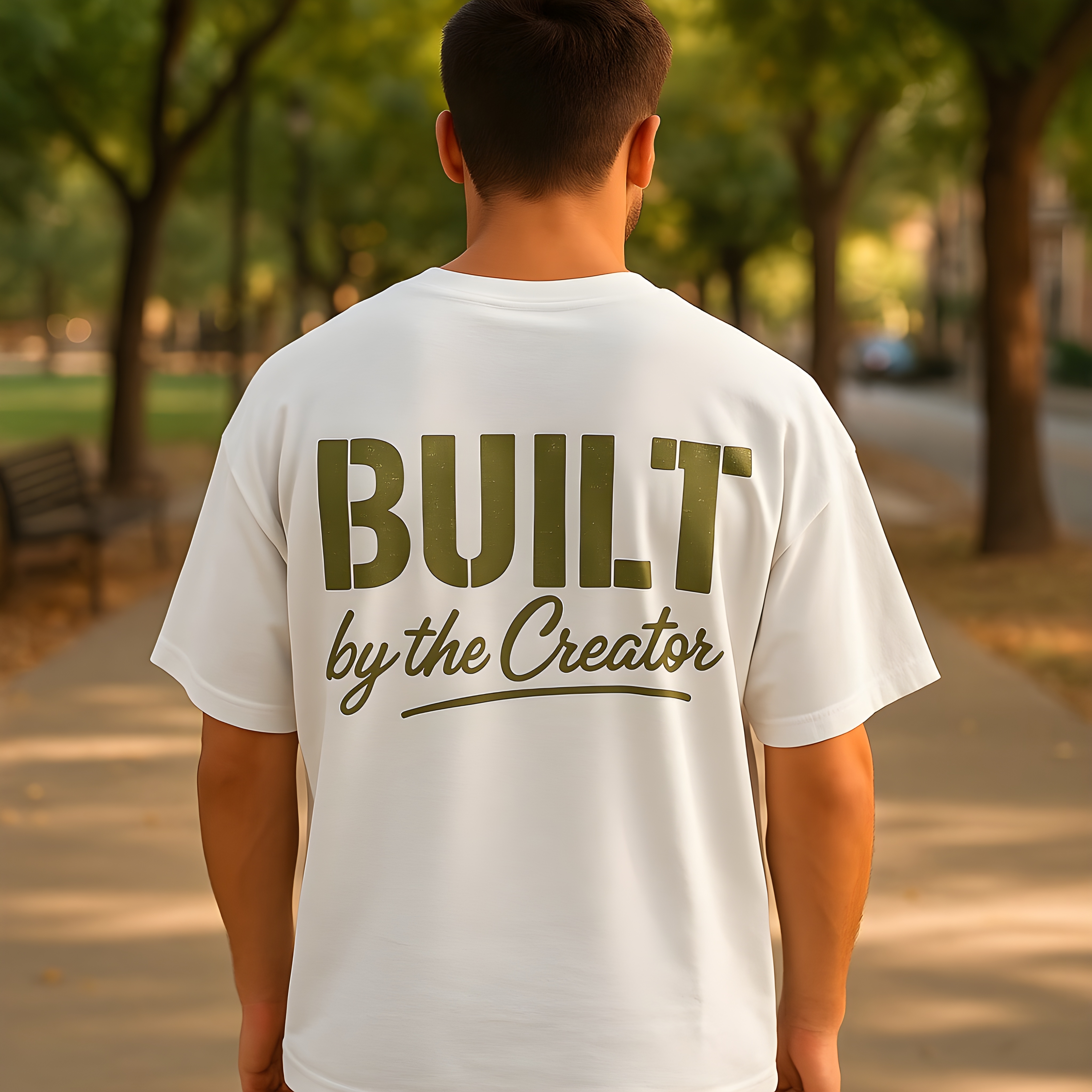Built by the Creator Christian Workout Shirt – Faith and Fitness Oversized Boxy Tee, Ephesians 2:10 Gym Shirt, Christian Apparel for Men and Women product thumbnail image