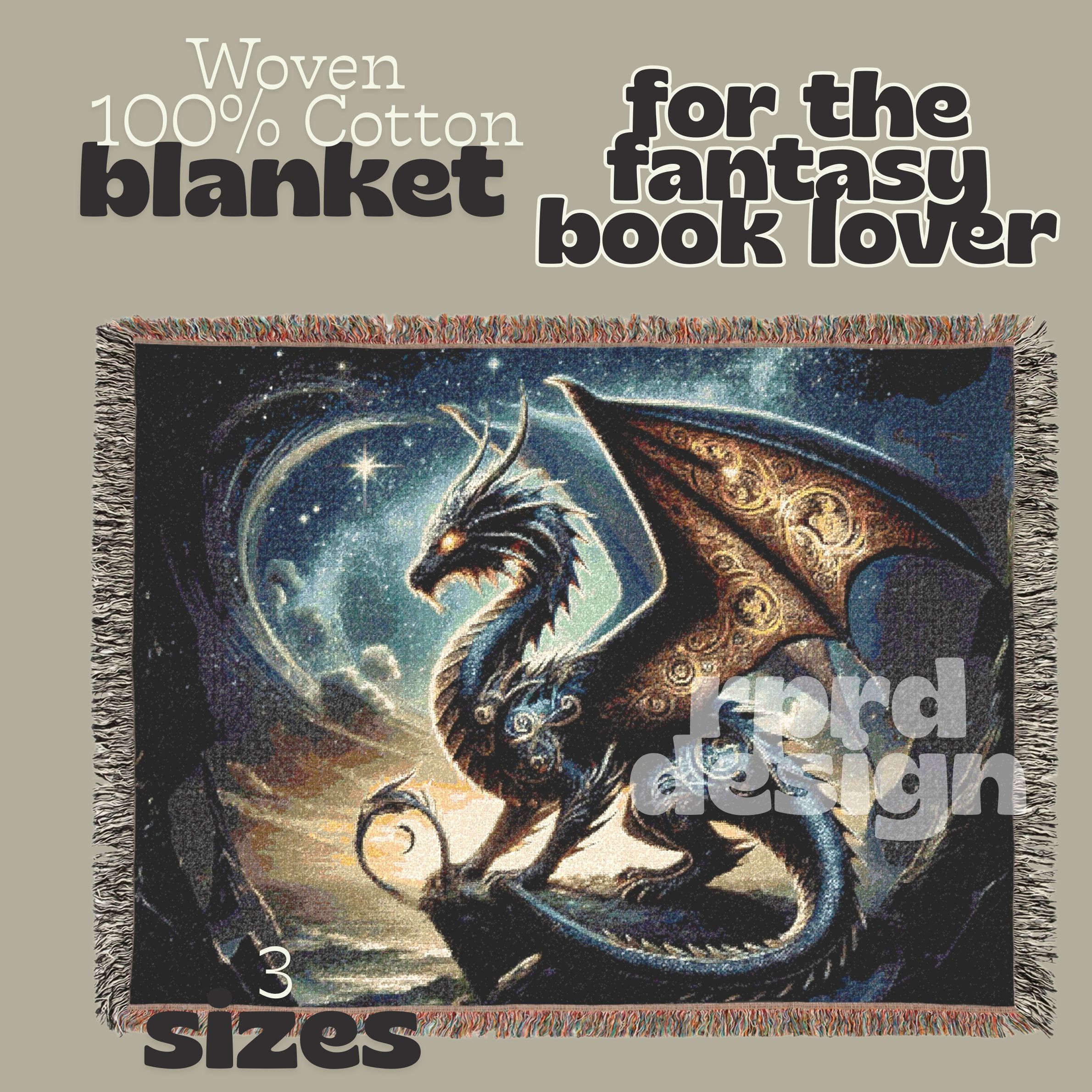 Woven Heirloom Dragon Blanket for Fantasy Book Lovers product thumbnail image