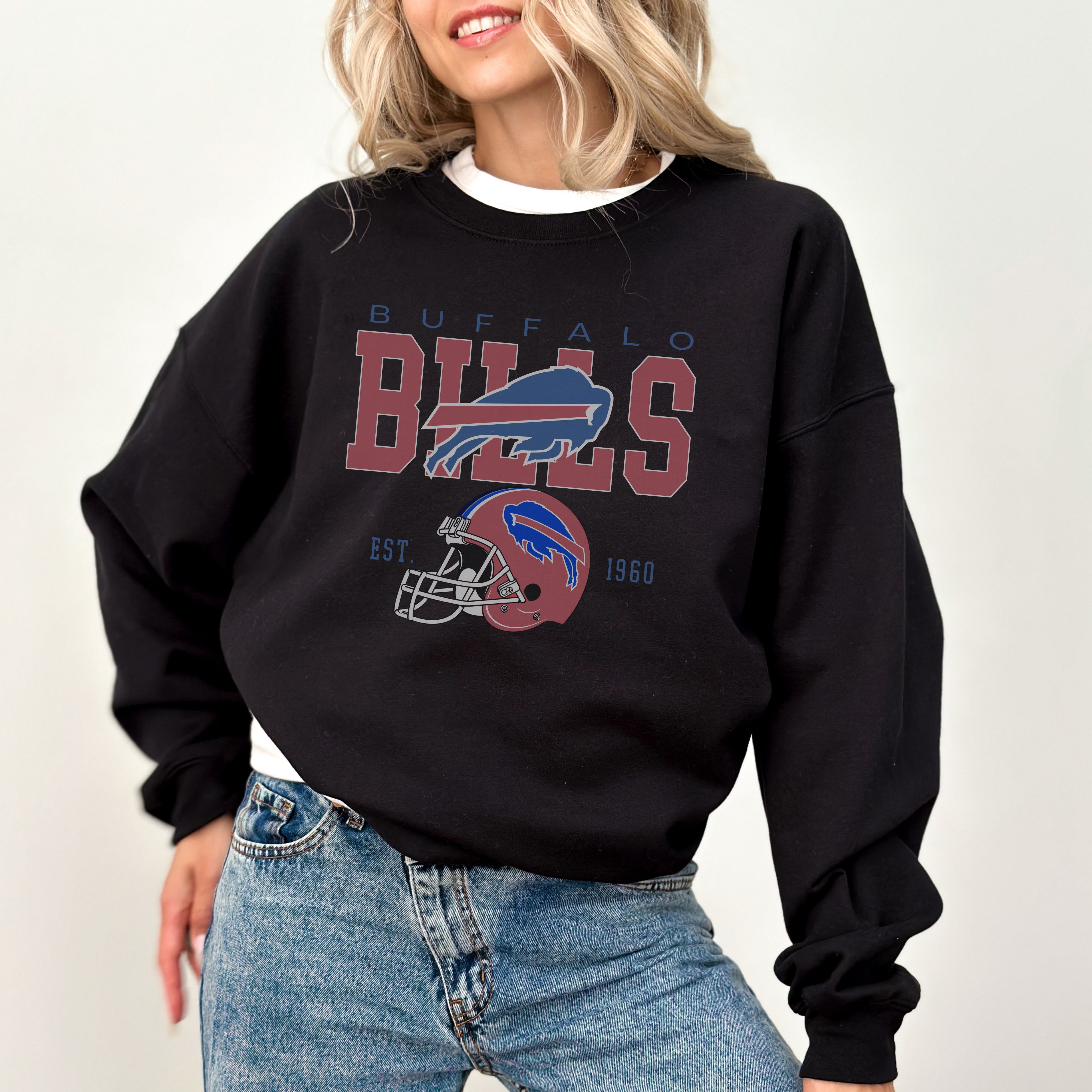 Buffalo Bills Crewneck Sweatshirt - Unisex Athletic Apparel product thumbnail image Buffalo Bills Crewneck Sweatshirt - Unisex Athletic Apparel product thumbnail image