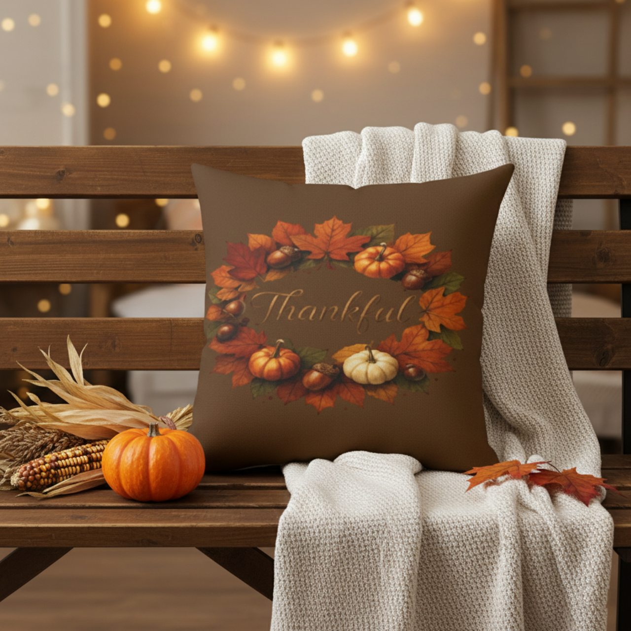 Thankful Autumn Decorative Pillow Thankful Autumn Decorative Pillow