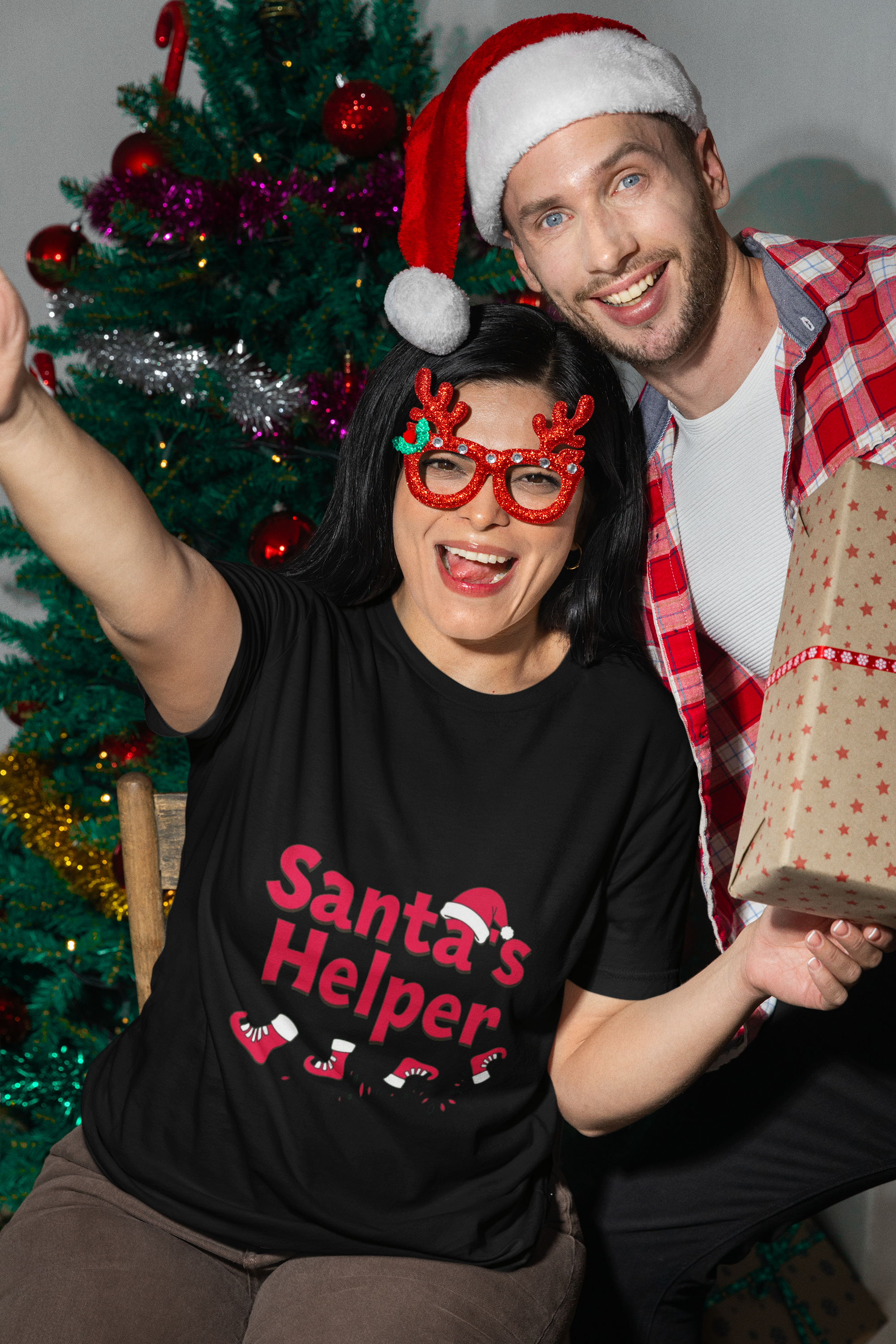 Heavy Cotton 'Santa's Helper' Unisex T-Shirt 