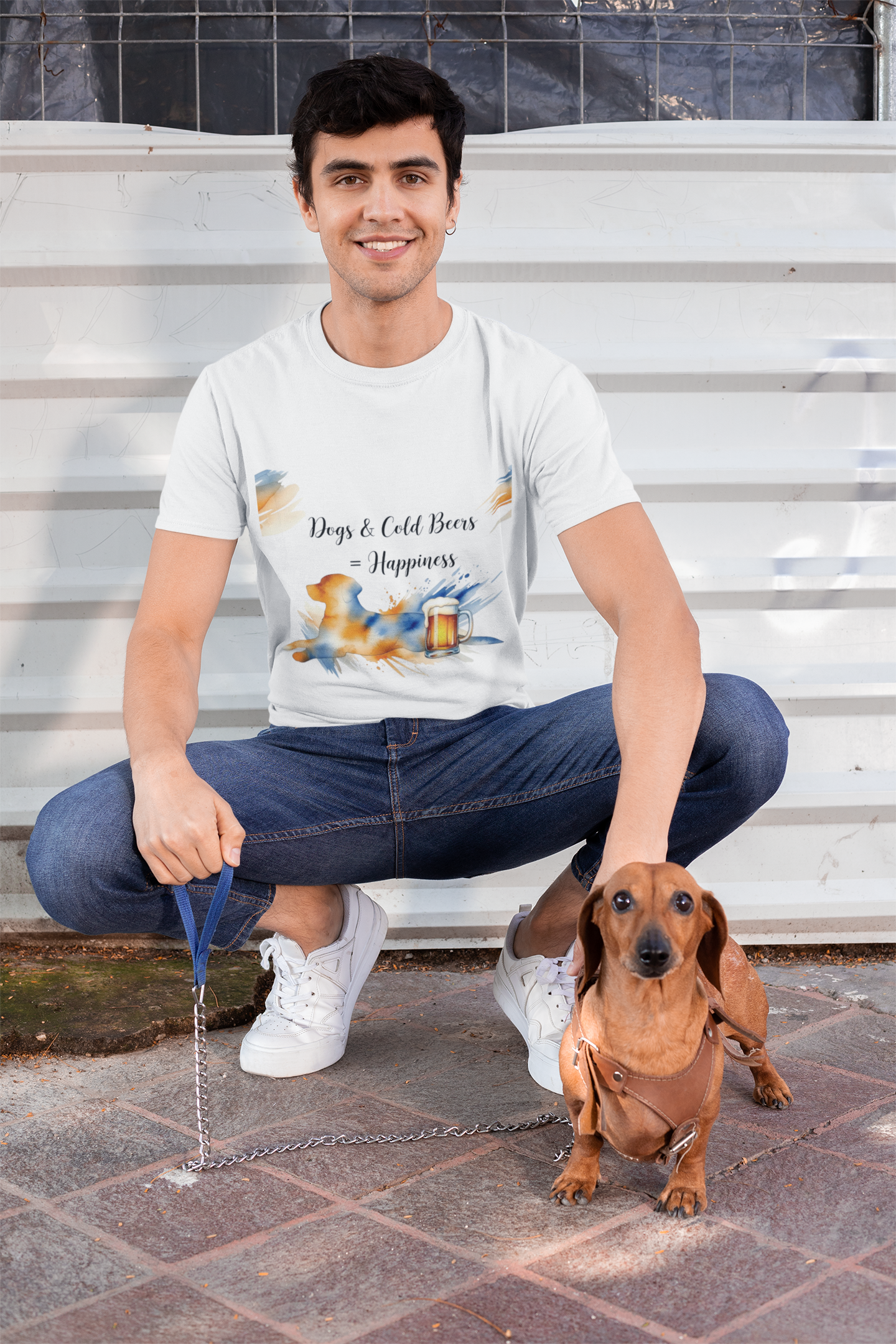 Dogs & Cold Beers = Happiness Tee product thumbnail image Dogs & Cold Beers = Happiness Tee product thumbnail image