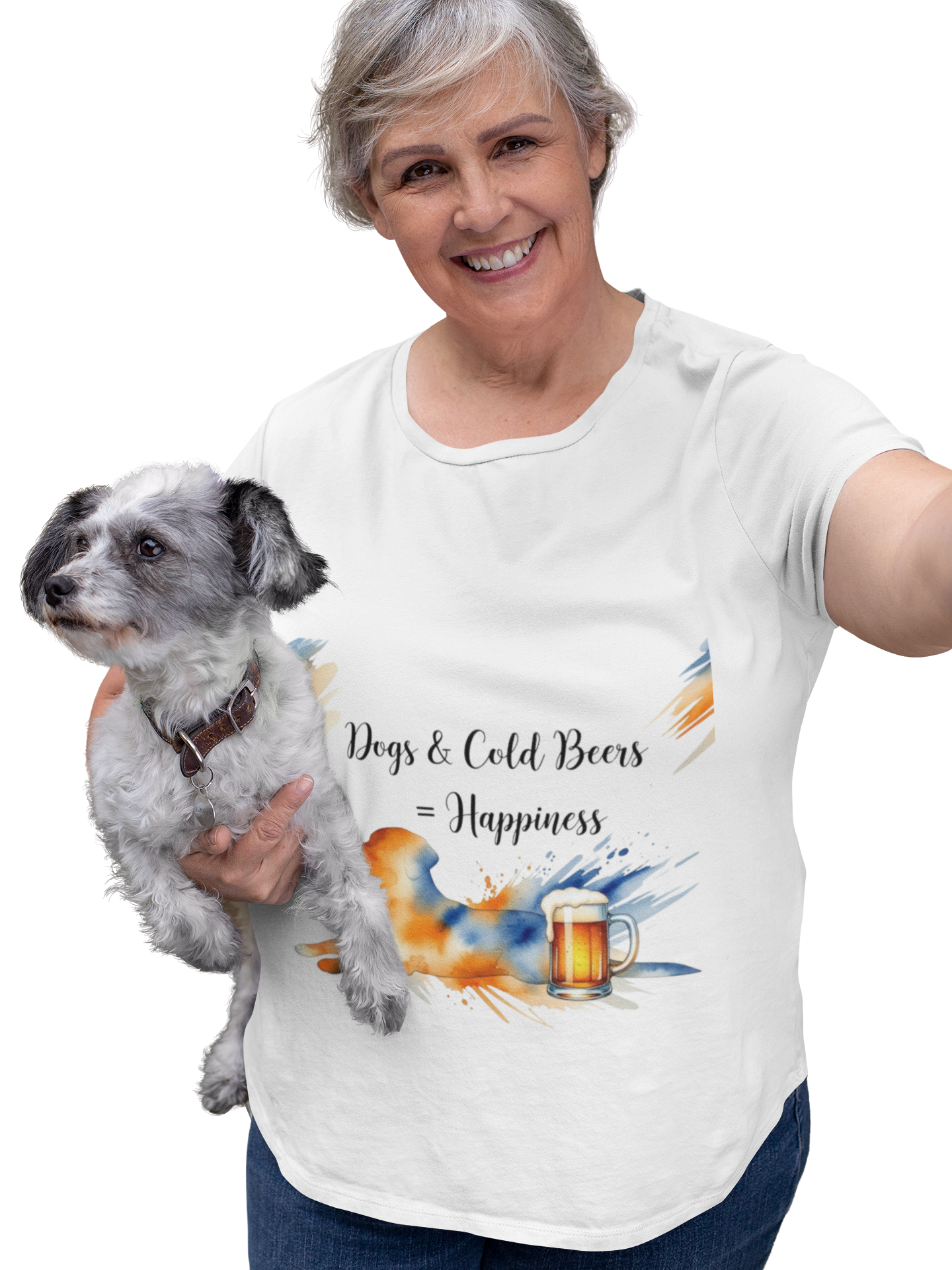 Dogs &amp; Cold Beers = Happiness Tee product thumbnail image