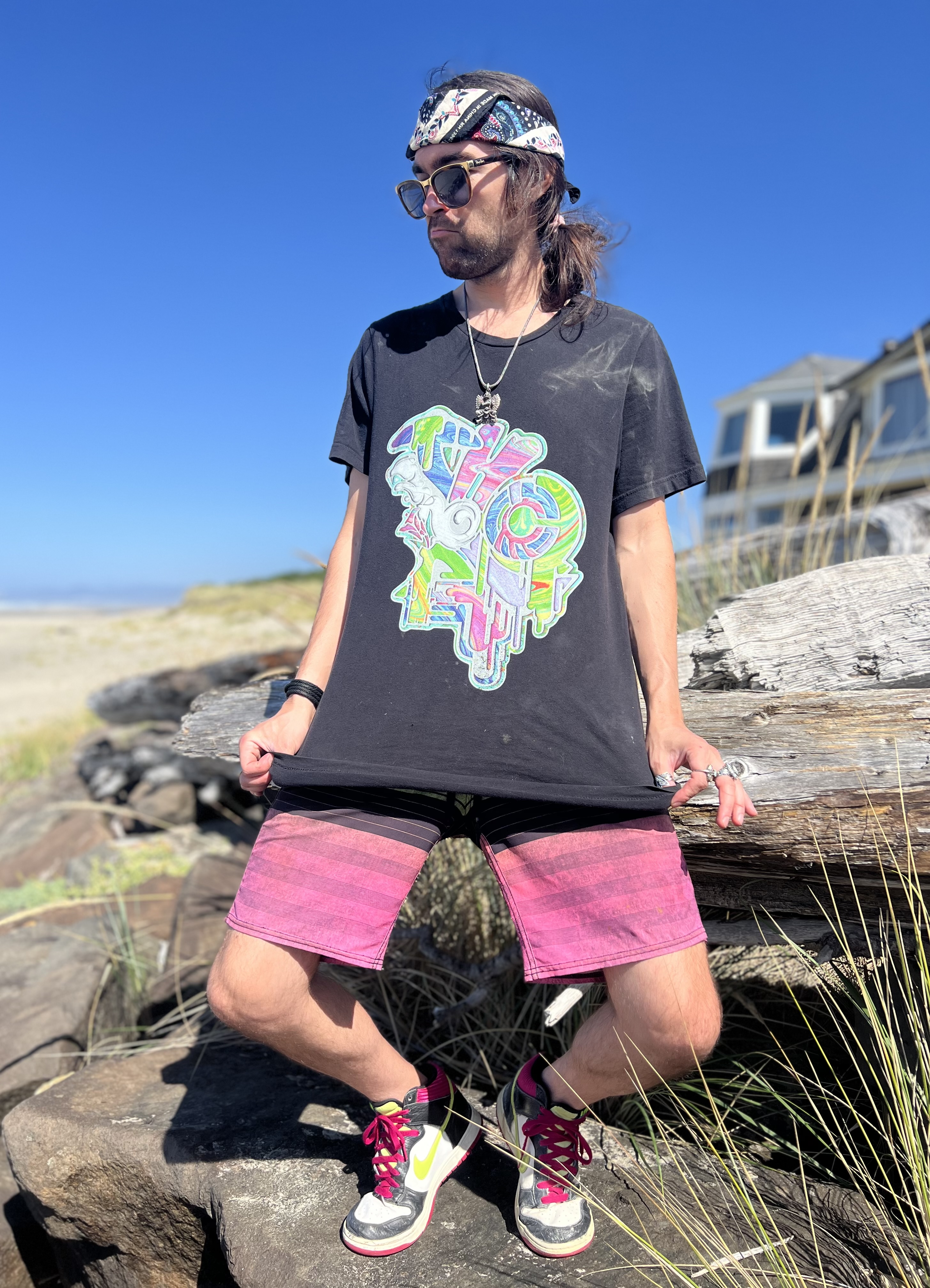 Psychedelic Skull Art Jersey Tee product thumbnail image Psychedelic Skull Art Jersey Tee product thumbnail image
