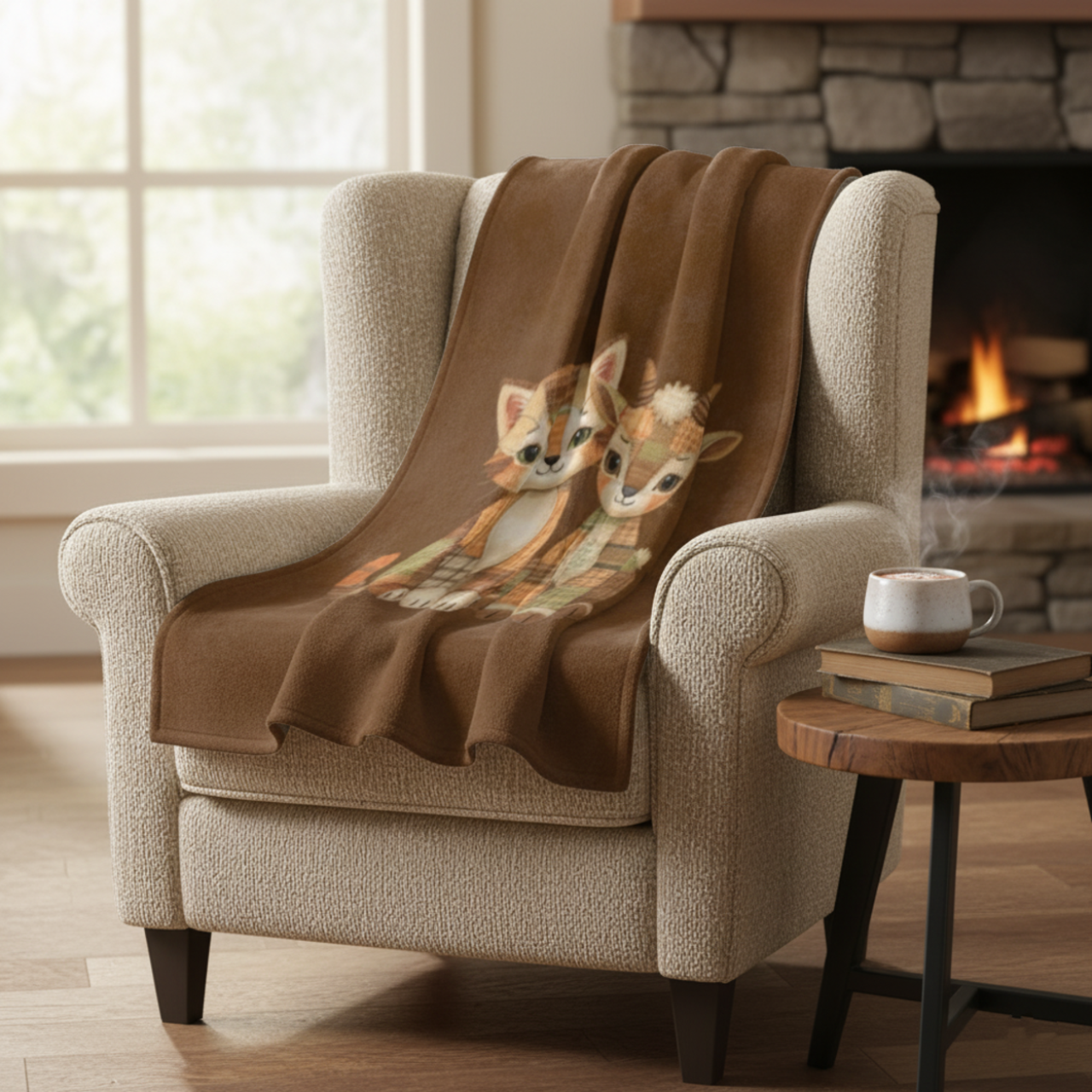 Velveteen Blanket - Cozy Kitten and Kid product thumbnail image Velveteen Blanket - Cozy Kitten and Kid product thumbnail image