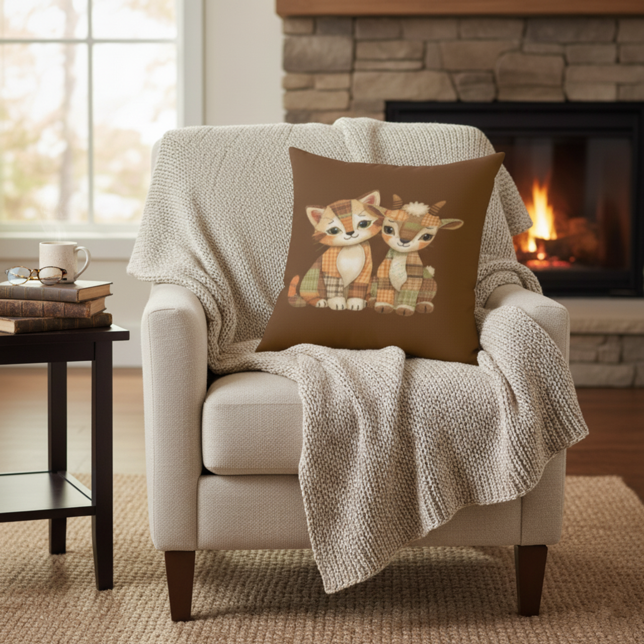 Cozy Kitten and Kid Pillow product thumbnail image Cozy Kitten and Kid Pillow product thumbnail image