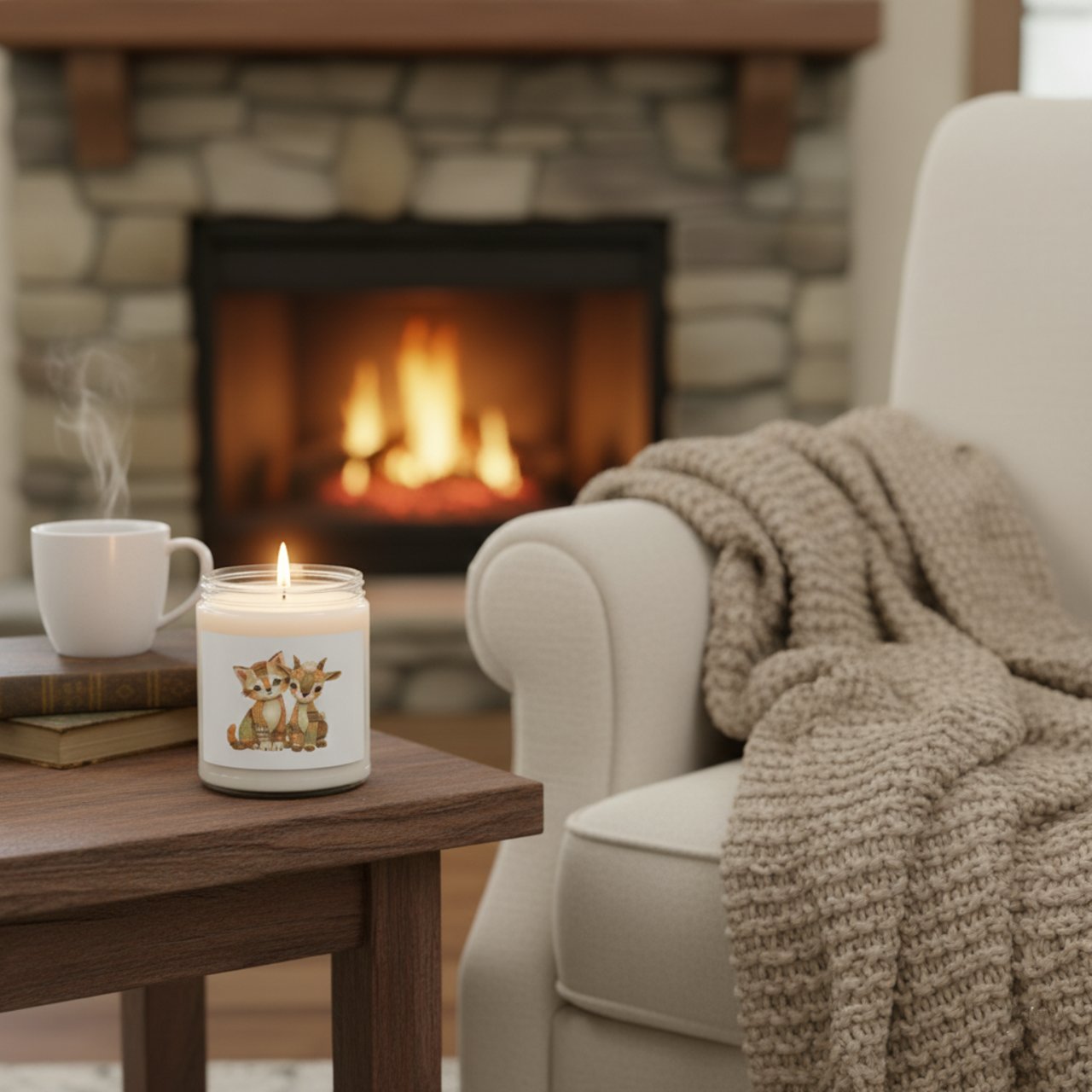 Scented Soy Candle - 9oz - Cozy Kitten and Kid product thumbnail image Scented Soy Candle - 9oz - Cozy Kitten and Kid product thumbnail image