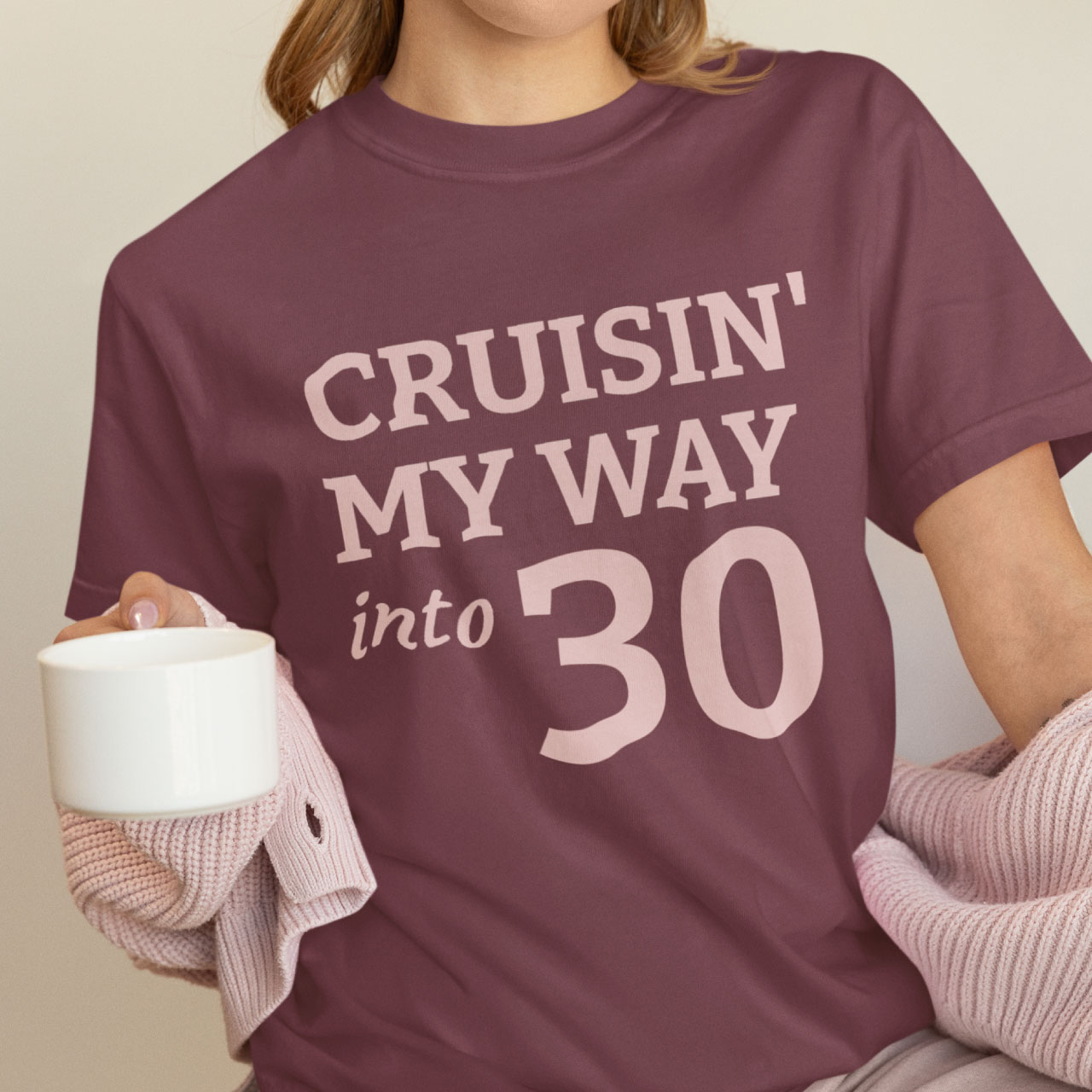 Cruisin' My Way Into 30 Unisex Heavy Cotton Tee