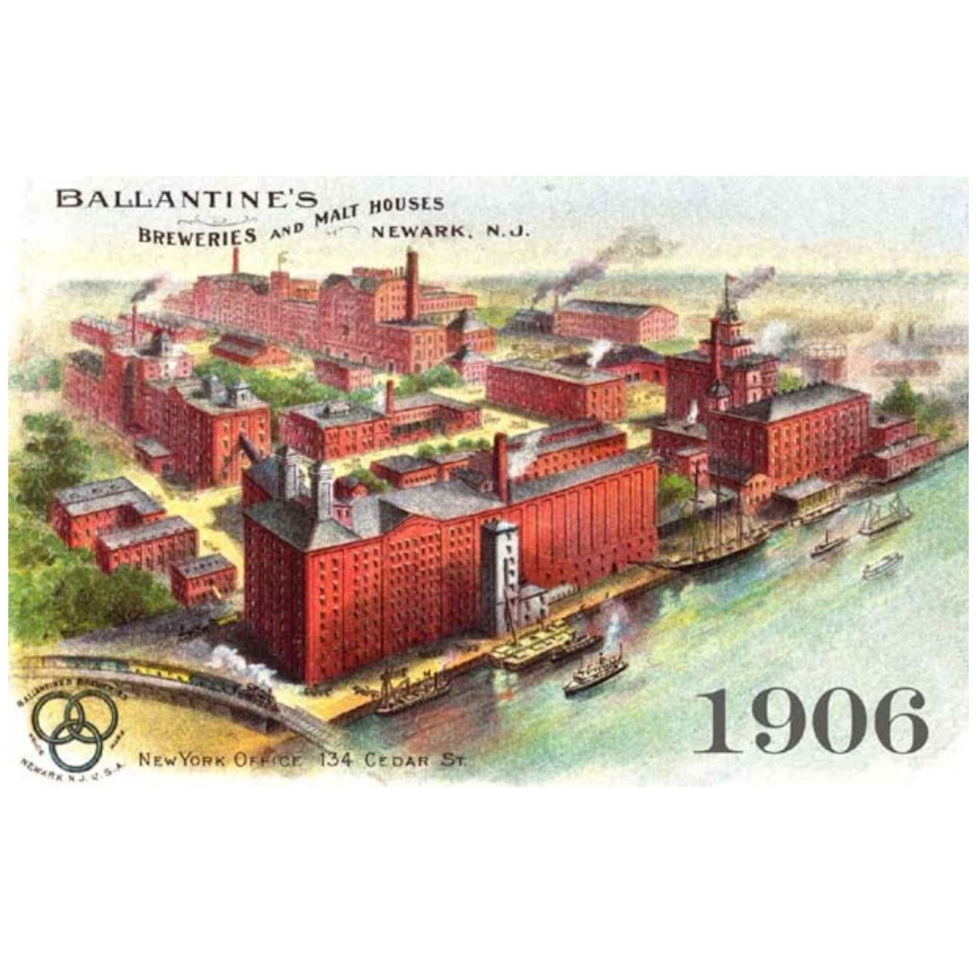 Vintage-Inspired Postcard Beer Glass Newark NJ 1905 Ballentine's art 1905 product thumbnail image Vintage-Inspired Postcard Beer Glass Newark NJ 1905 Ballentine's art 1905 product thumbnail image