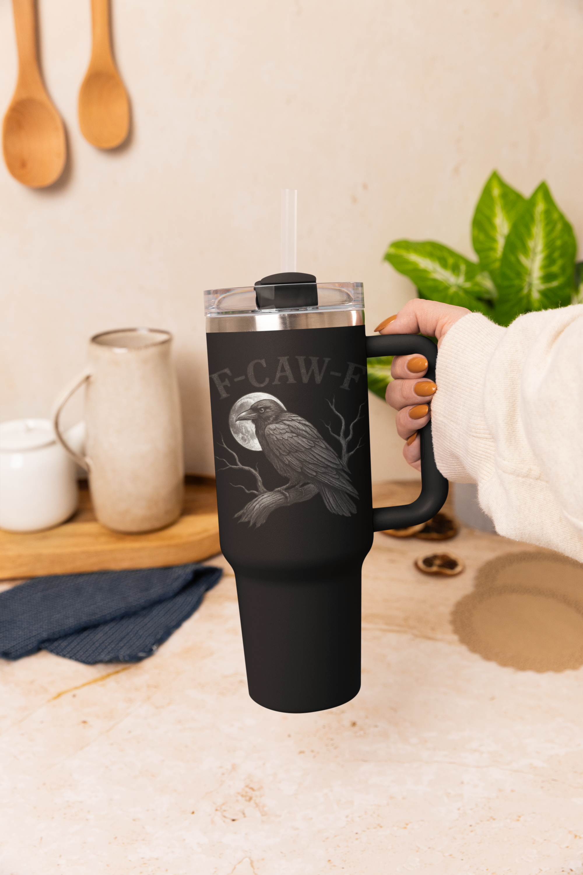 Funny Insulated Travel Mug, 40oz - Unique Gift for Coffee Lovers, Outdoor Adventures, Road Trips, Travel Mugs with Humor, Personalized [...] product thumbnail image
