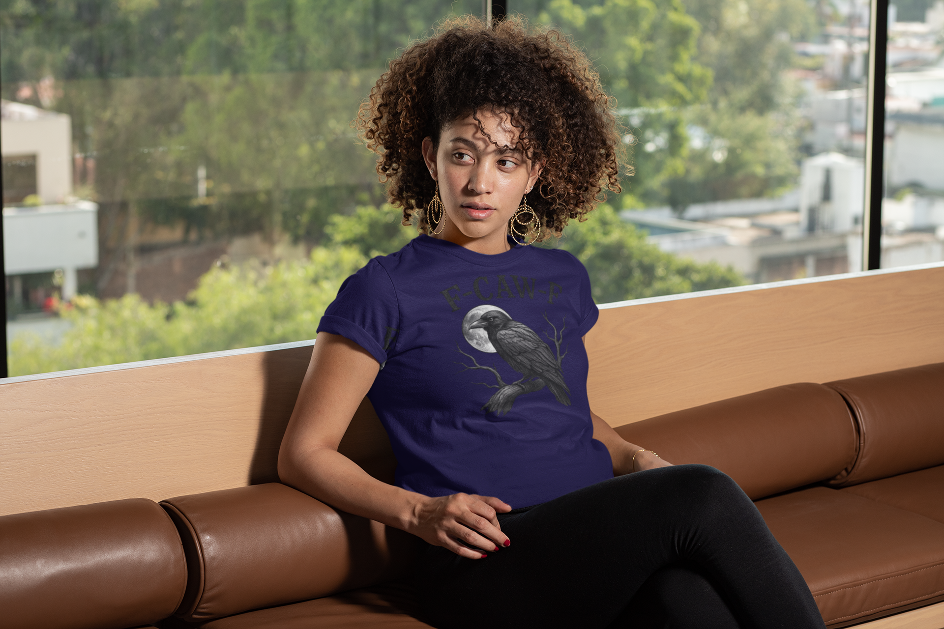 F-Caw-F Raven T-Shirt, Unisex Graphic Tee, Halloween Spirit Wear, Bird Lover Gift, Casual Streetwear, Gift for Nature Enthusiasts product thumbnail image