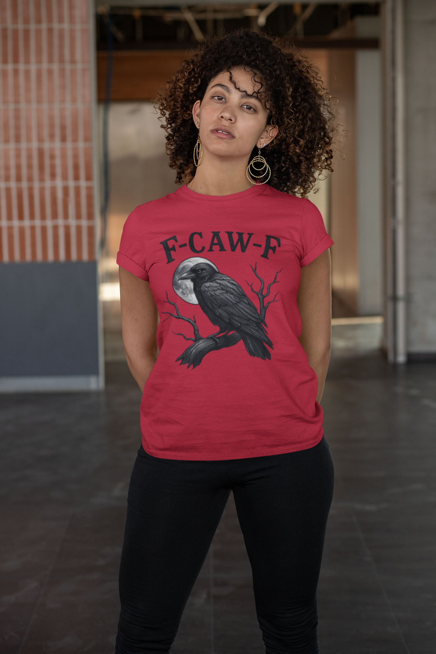 F-Caw-F Raven T-Shirt, Unisex Graphic Tee, Halloween Spirit Wear, Bird Lover Gift, Casual Streetwear, Gift for Nature Enthusiasts product thumbnail image