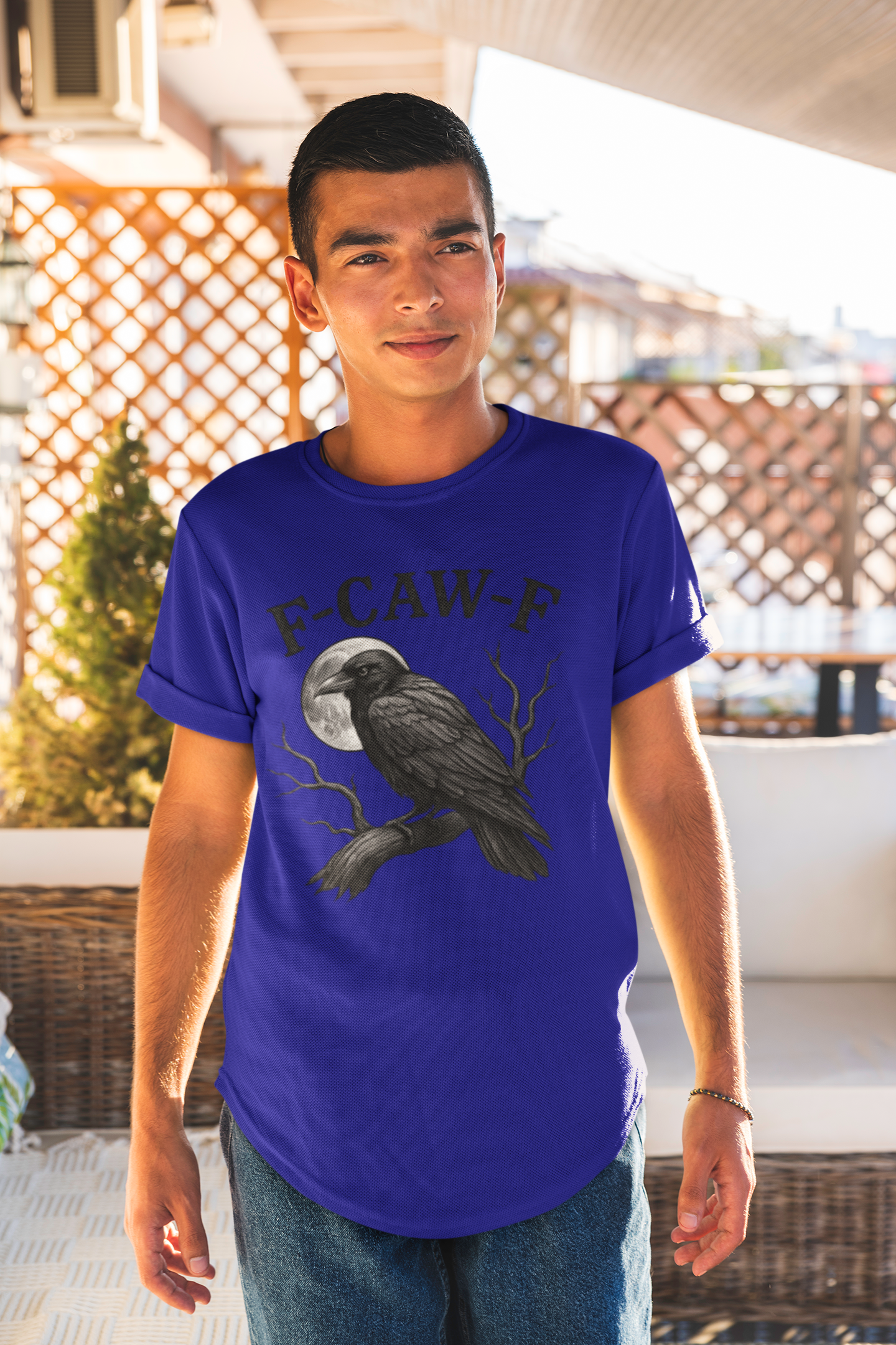 F-Caw-F Raven T-Shirt, Unisex Graphic Tee, Halloween Spirit Wear, Bird Lover Gift, Casual Streetwear, Gift for Nature Enthusiasts product thumbnail image