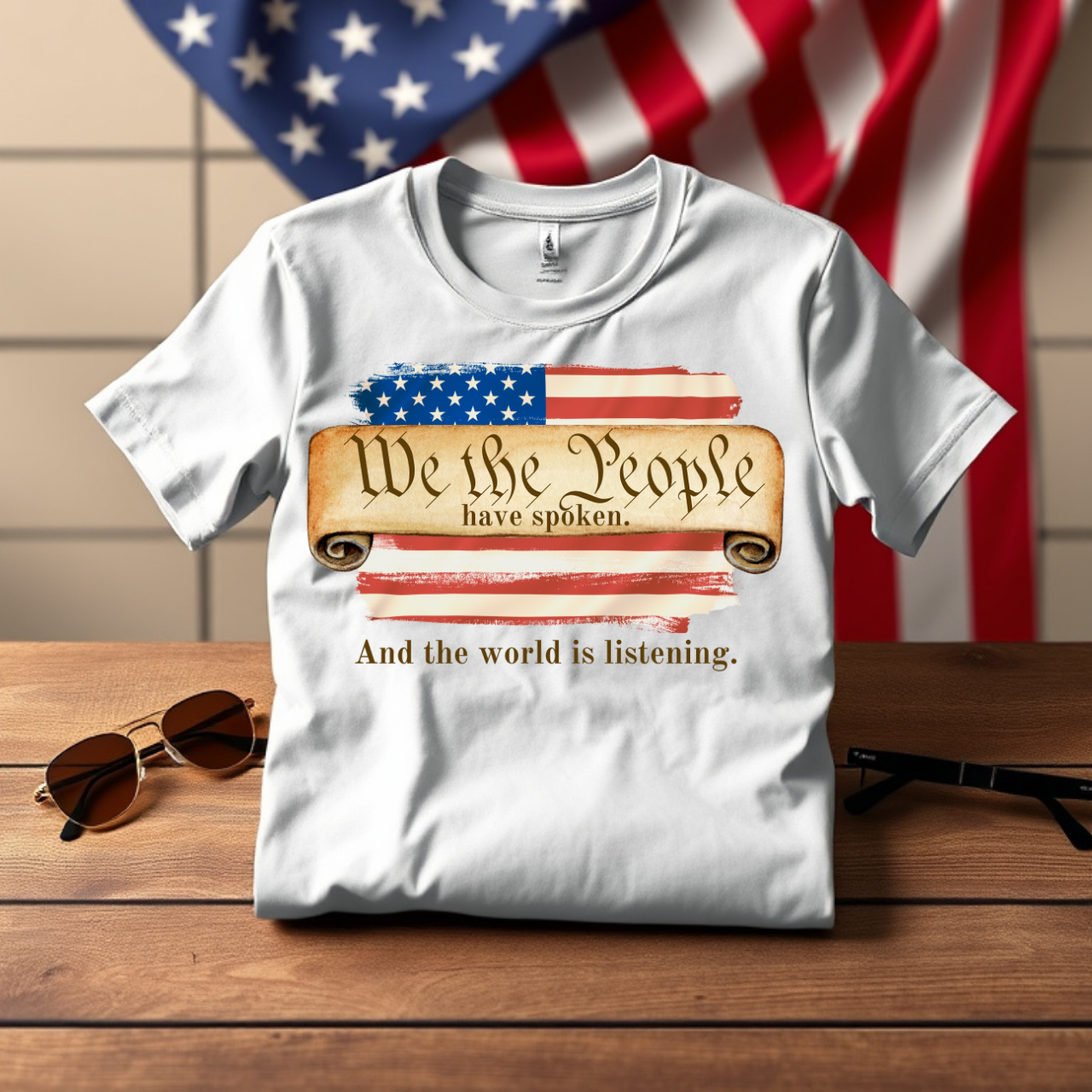 Patriotic Graphic Tee - We the People Have Spoken product thumbnail image Patriotic Graphic Tee - We the People Have Spoken product thumbnail image