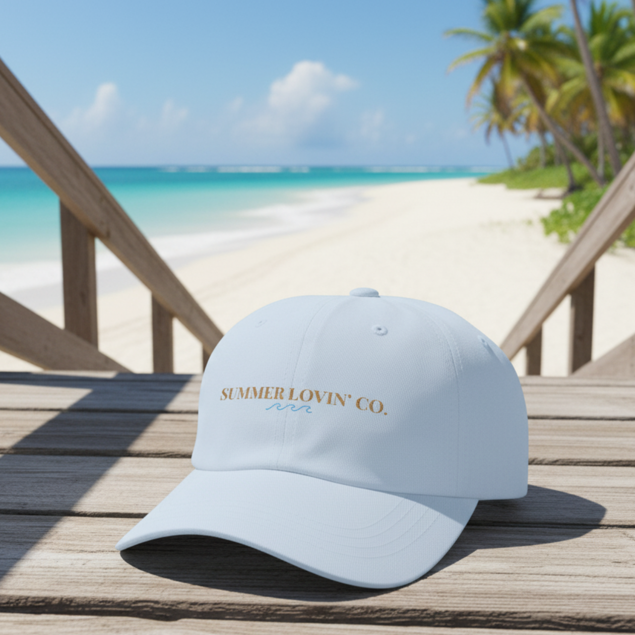 Summer Lovin’ Co. Embroidered Dad Hat | Minimal Coastal Dad Cap product thumbnail image Summer Lovin’ Co. Embroidered Dad Hat | Minimal Coastal Dad Cap product thumbnail image