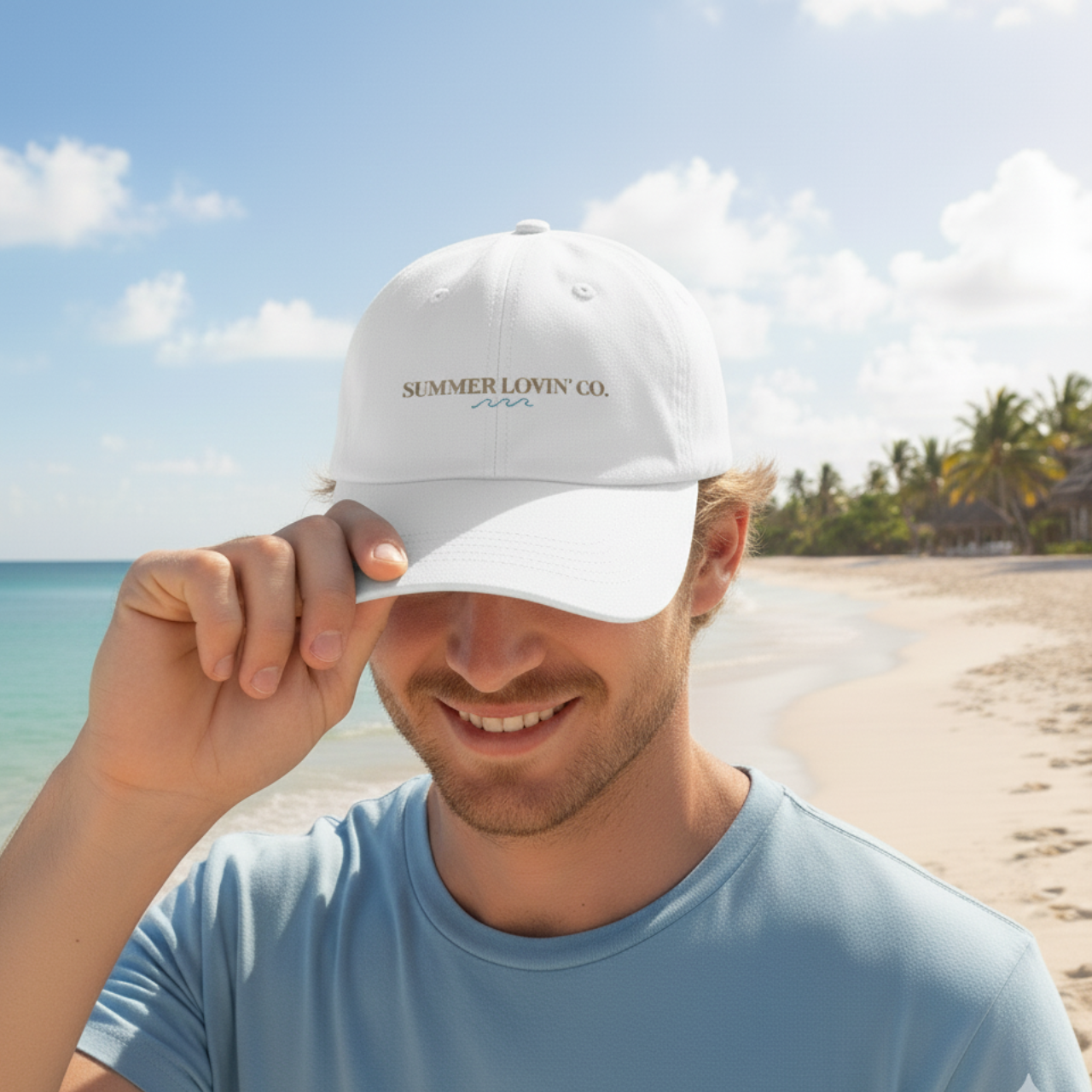 Summer Lovin’ Co. Embroidered Dad Hat | Minimal Coastal Dad Cap product thumbnail image Summer Lovin’ Co. Embroidered Dad Hat | Minimal Coastal Dad Cap product thumbnail image