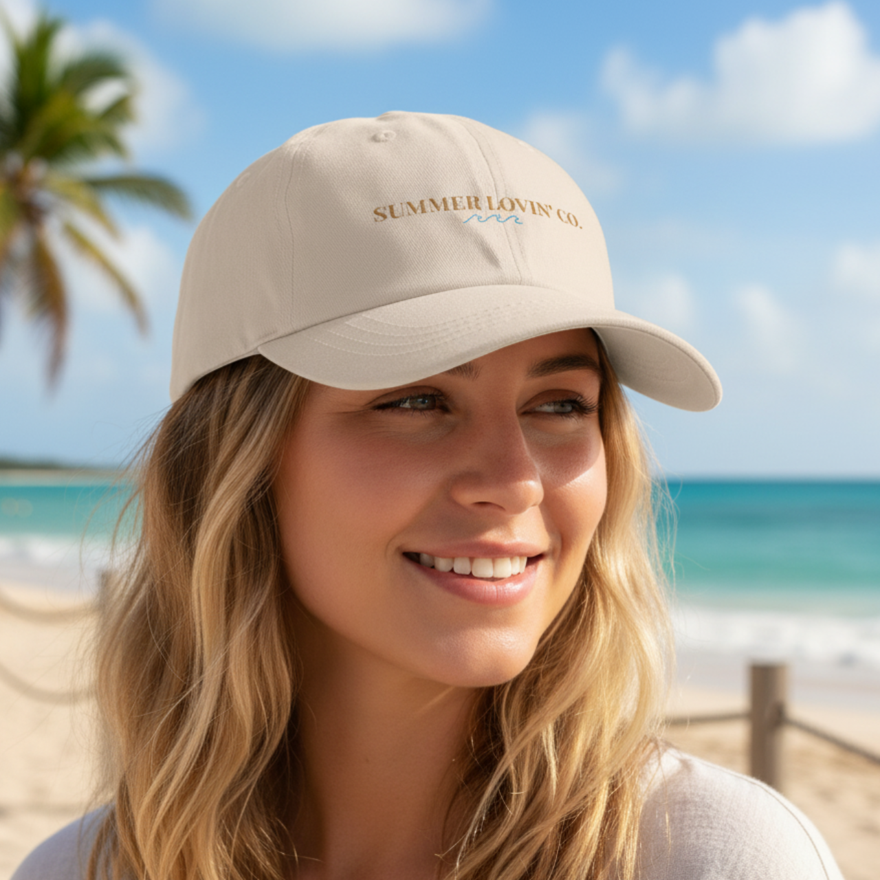 Summer Lovin’ Co. Embroidered Dad Hat | Minimal Coastal Dad Cap product thumbnail image
