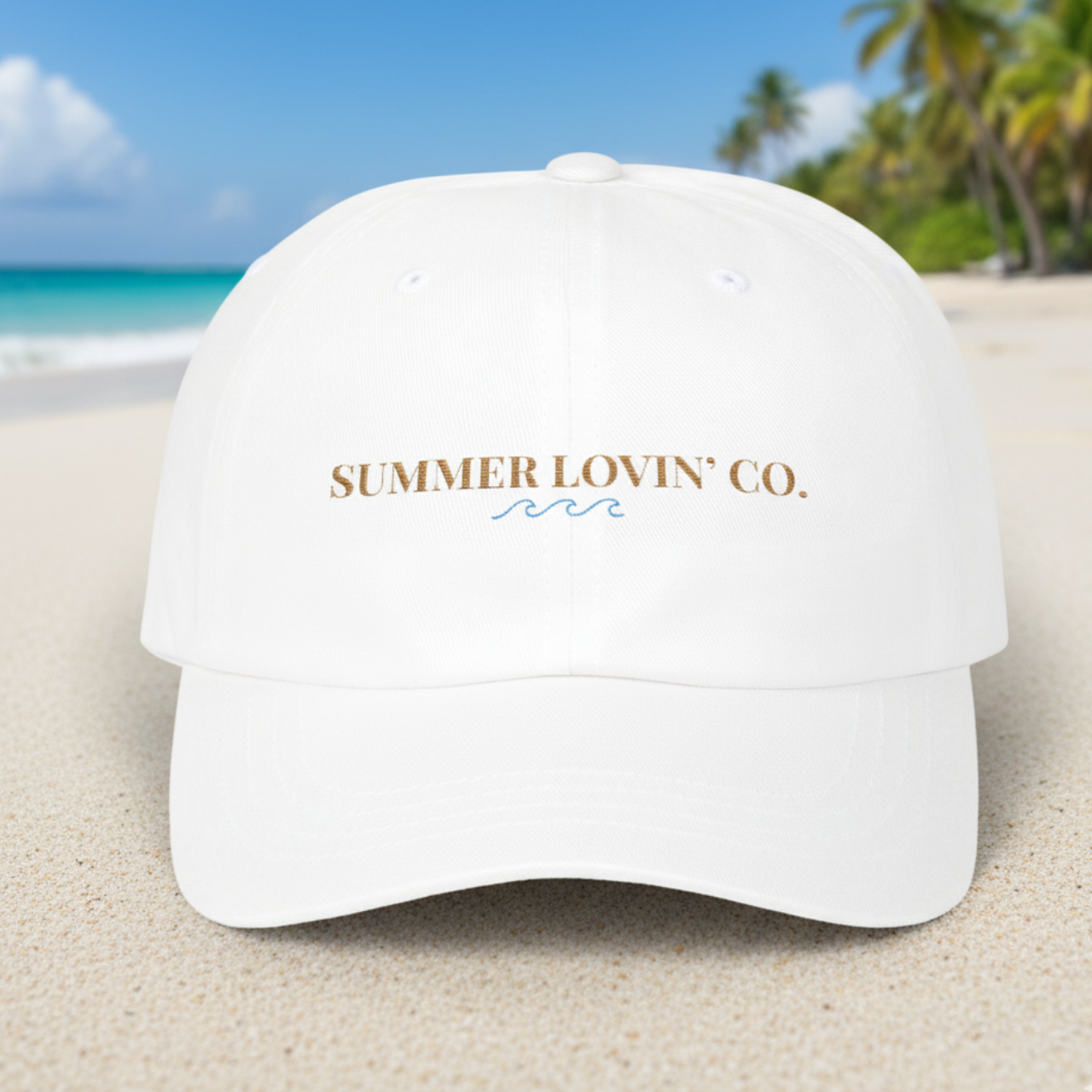 Summer Lovin’ Co. Embroidered Dad Hat | Minimal Coastal Dad Cap product thumbnail image Summer Lovin’ Co. Embroidered Dad Hat | Minimal Coastal Dad Cap product thumbnail image