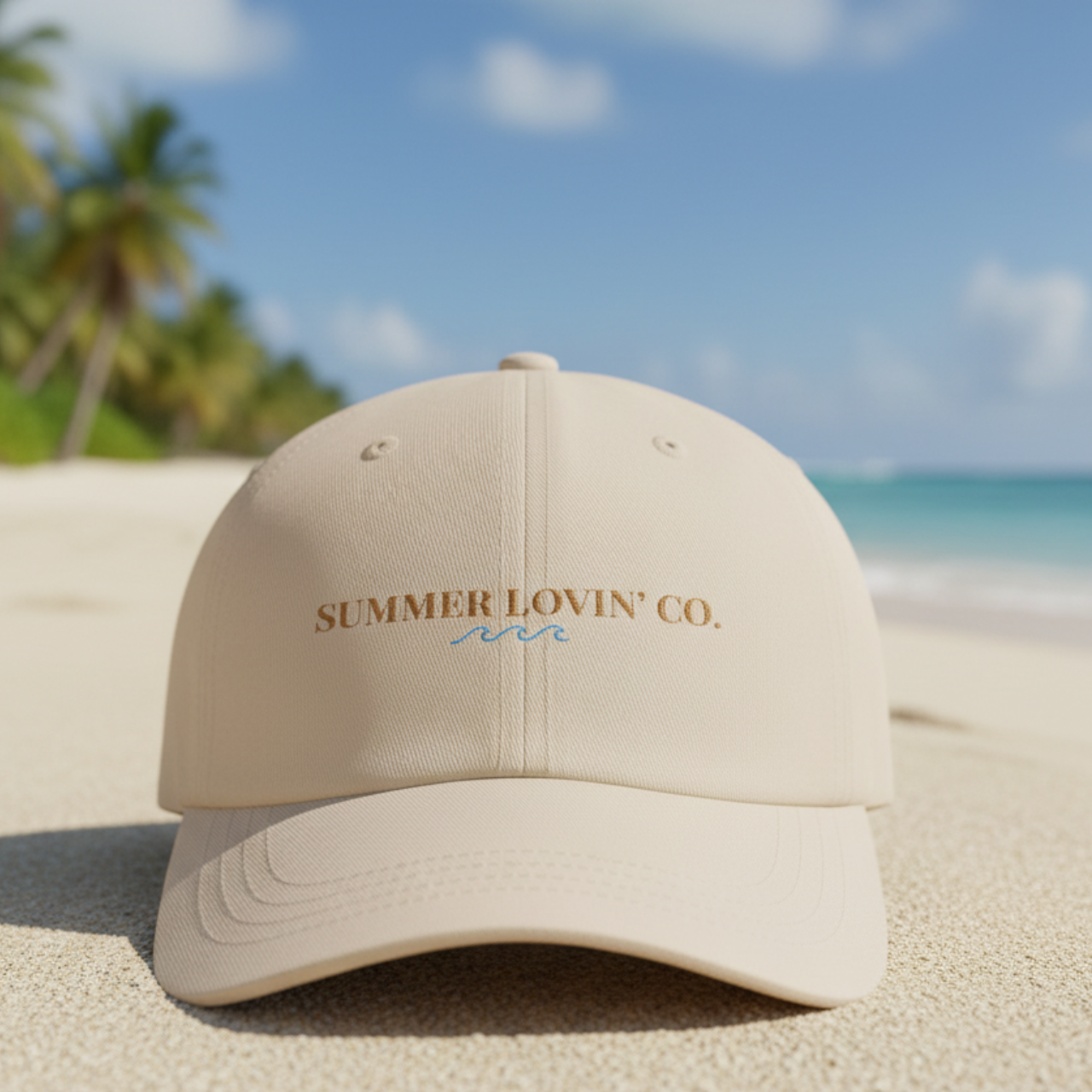 Summer Lovin’ Co. Embroidered Dad Hat | Minimal Coastal Dad Cap product thumbnail image Summer Lovin’ Co. Embroidered Dad Hat | Minimal Coastal Dad Cap product thumbnail image